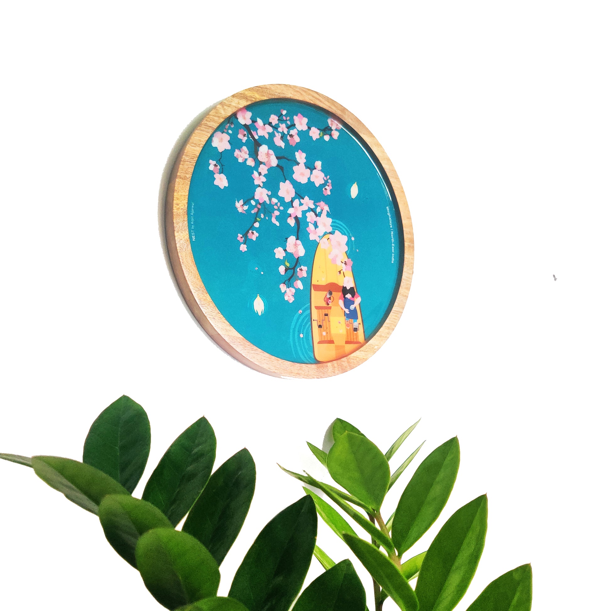 Meghalaya Cherry Blossom Wall Decor Plate