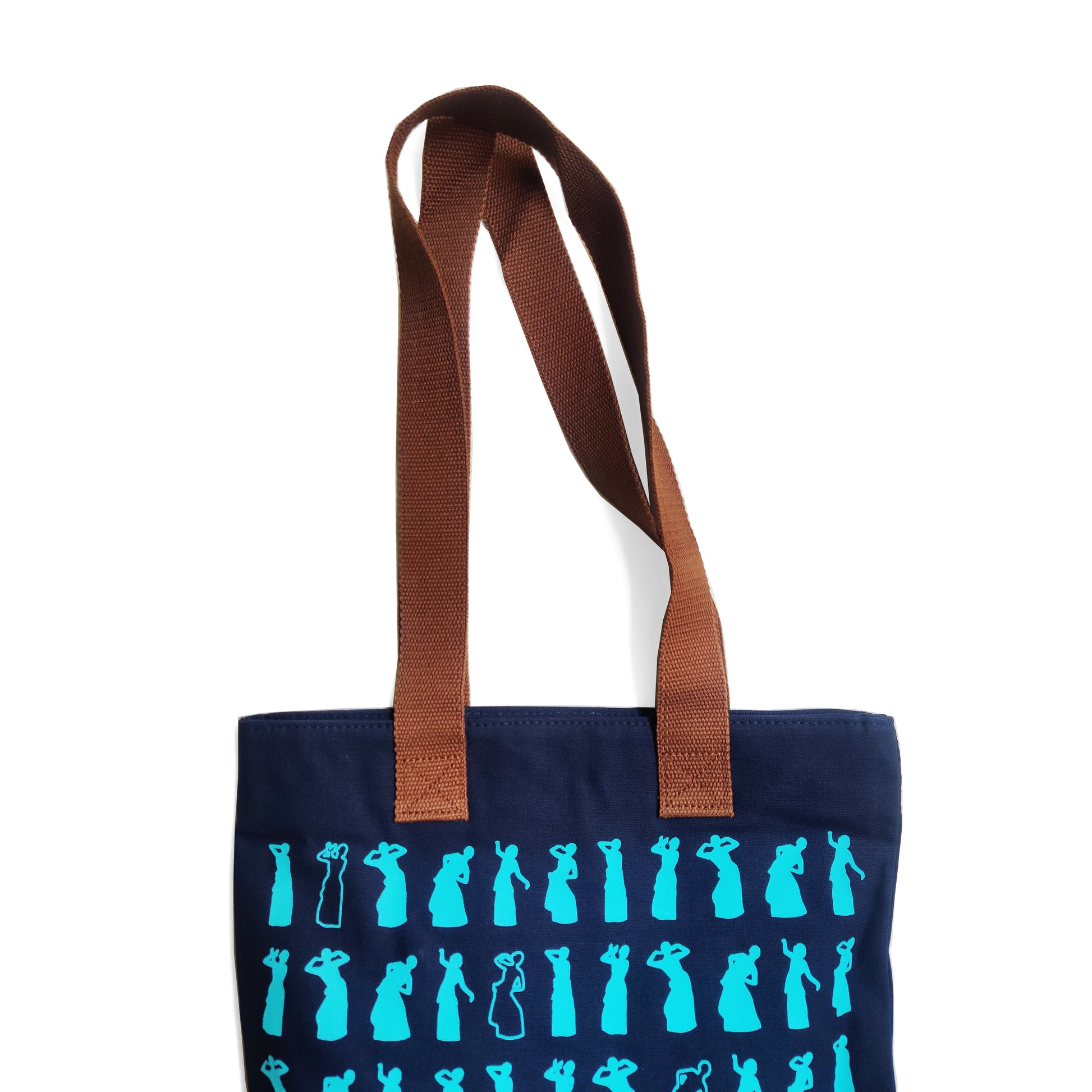 Assam Bihu Navy Blue Canvas Tote Bag