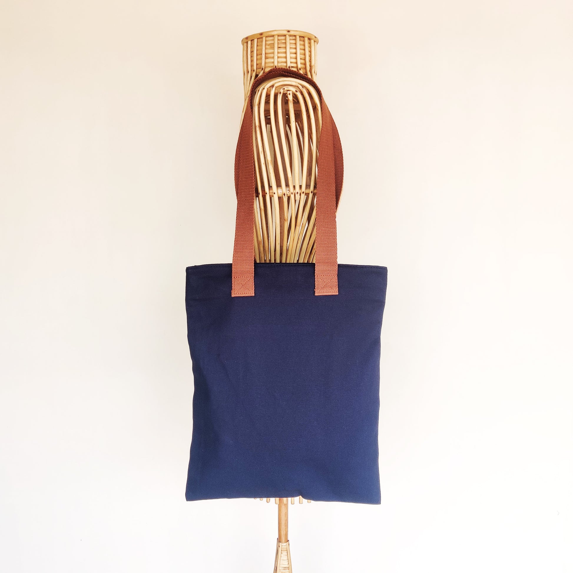 Assam Bihu Navy Blue Canvas Tote Bag