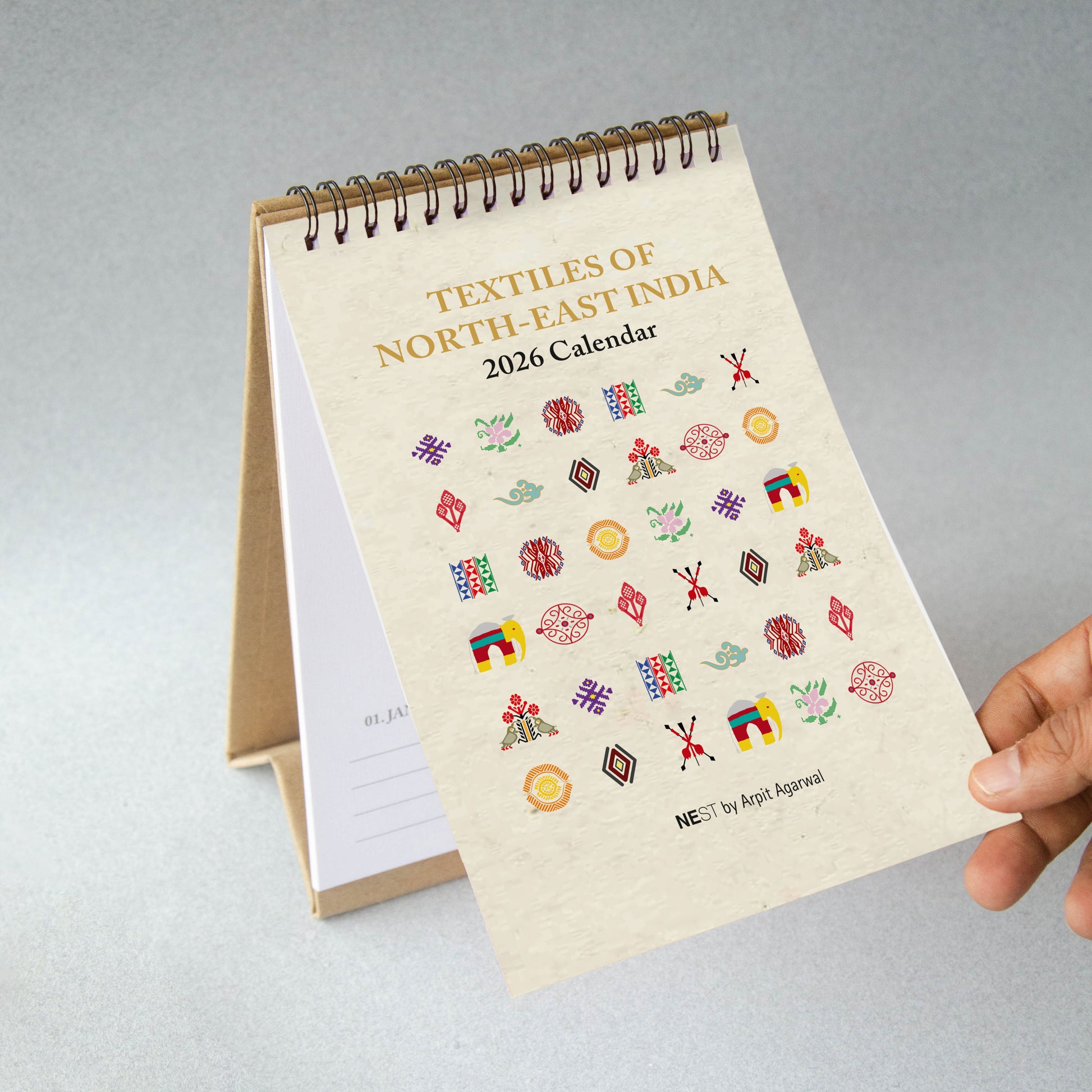 Textiles of North-East India 2026 Desk Calendar