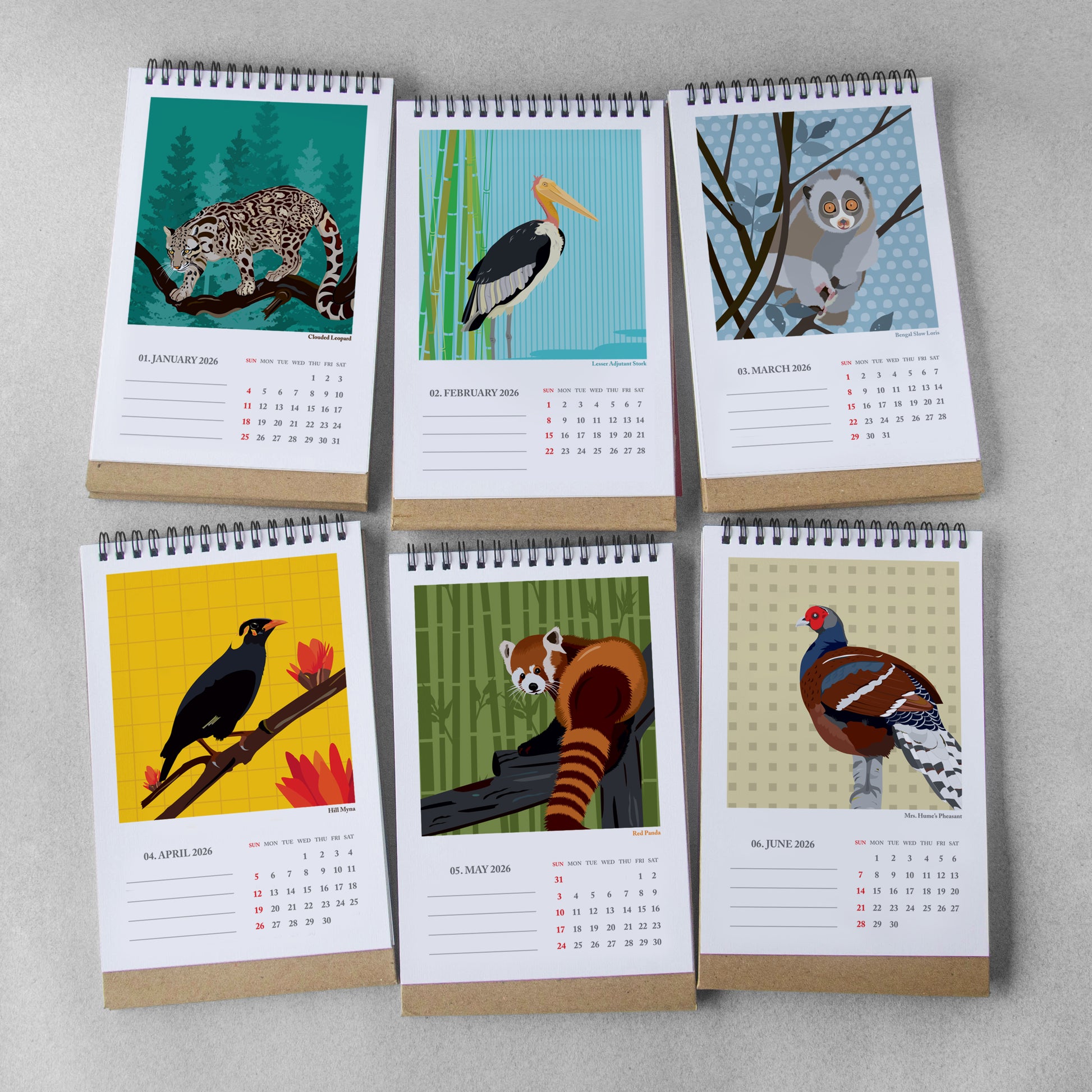 Wildlife of North-East India 2026 Desk Calendar