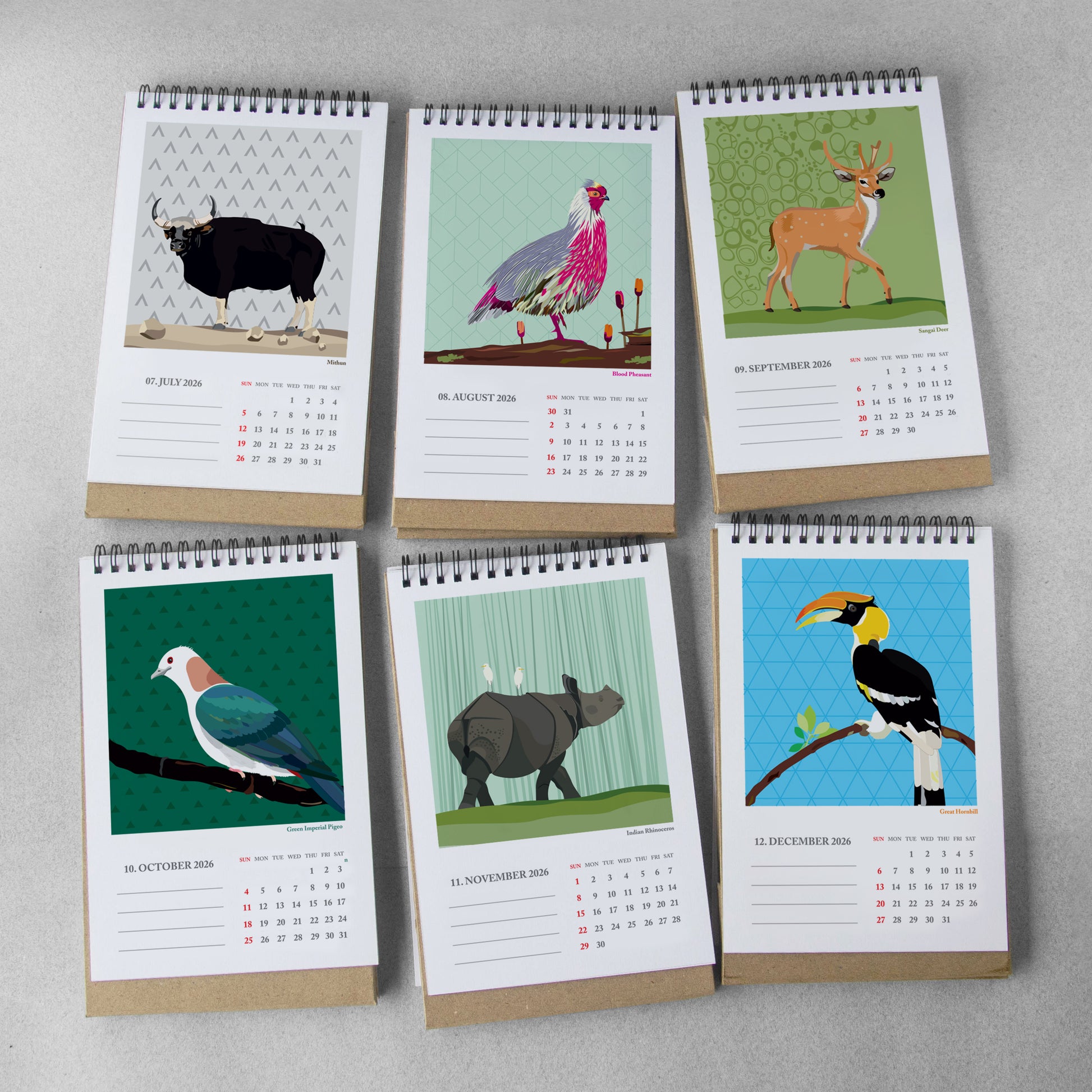 Wildlife of North-East India 2026 Desk Calendar