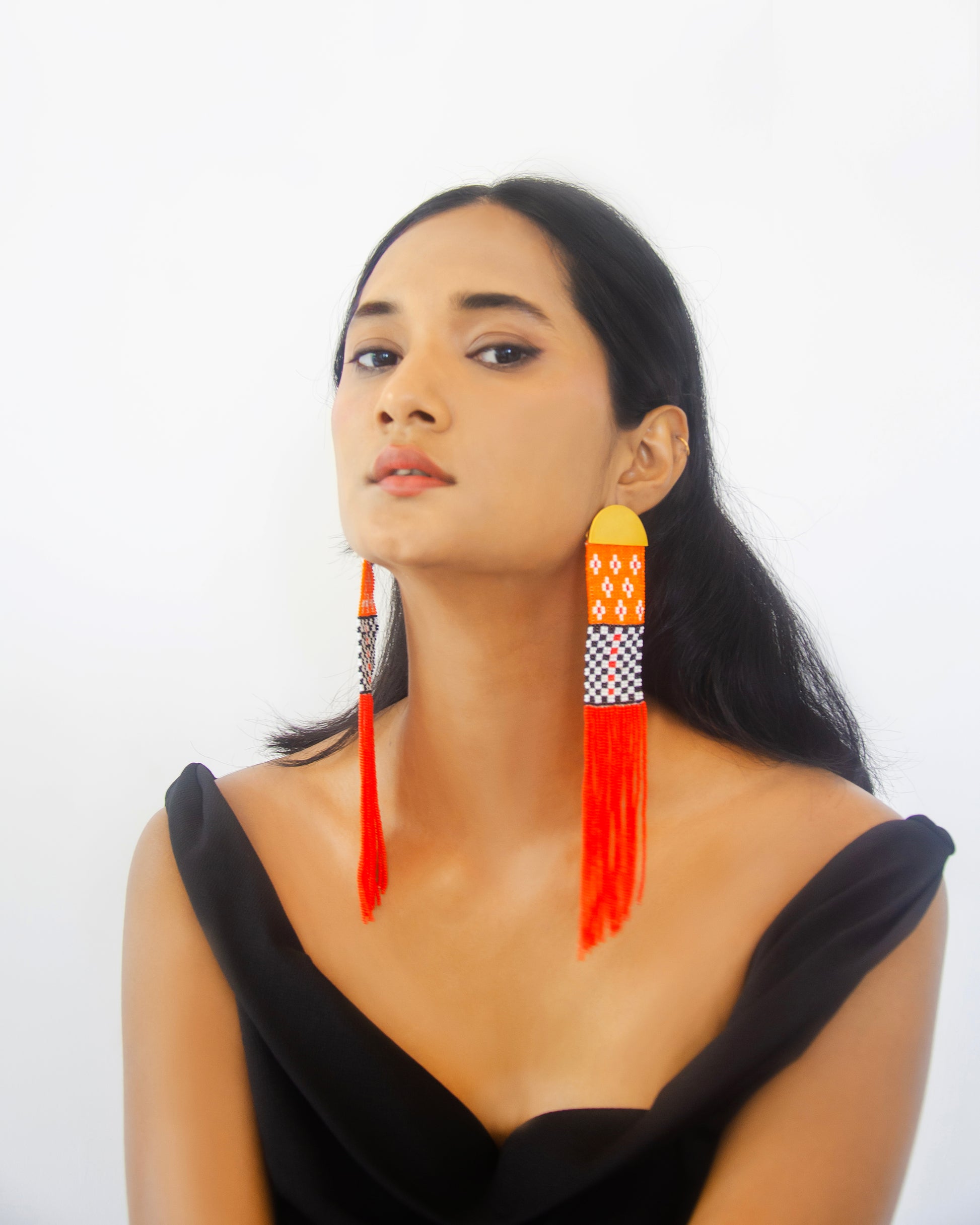 Wokha Long Earrings