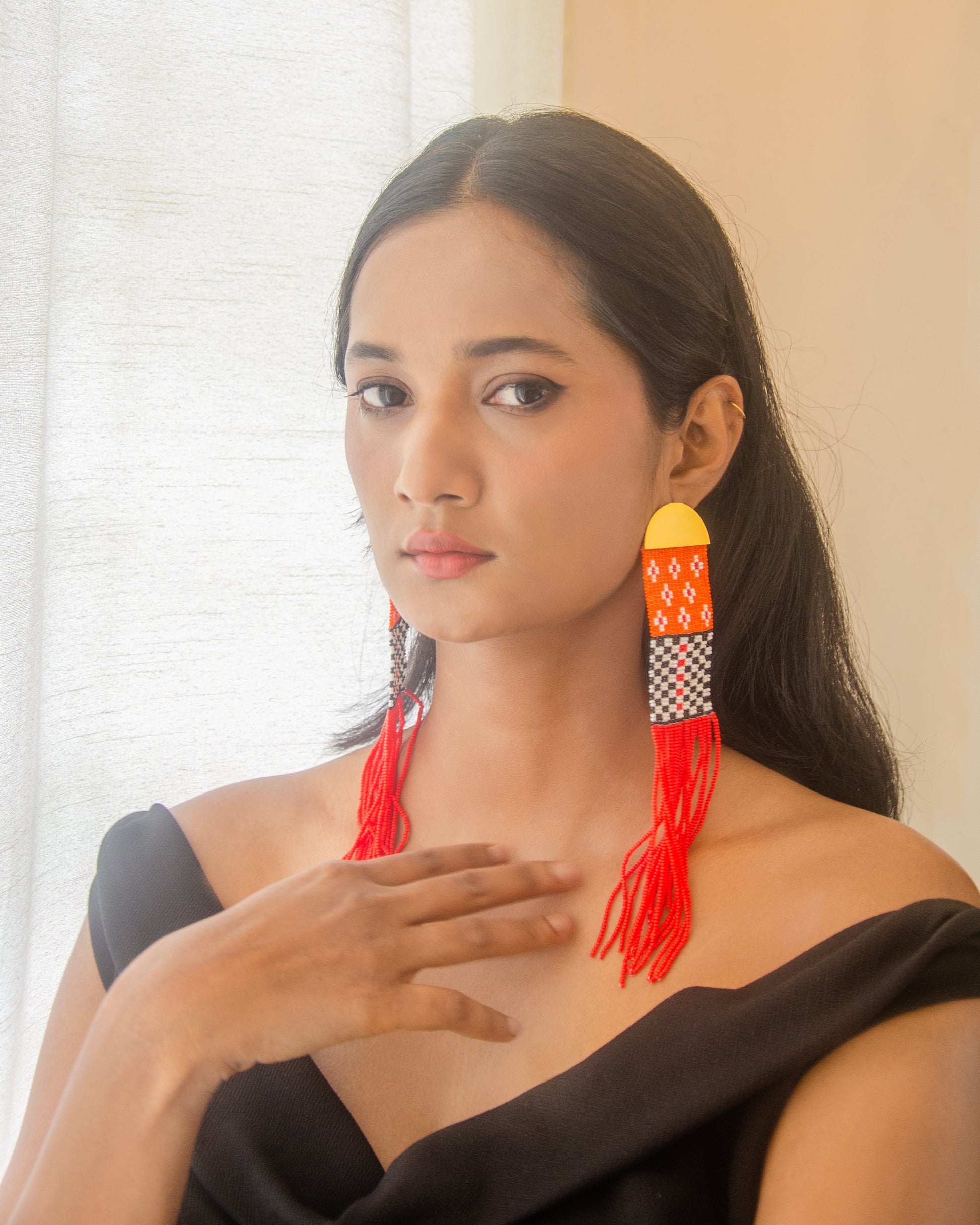 Wokha Long Earrings