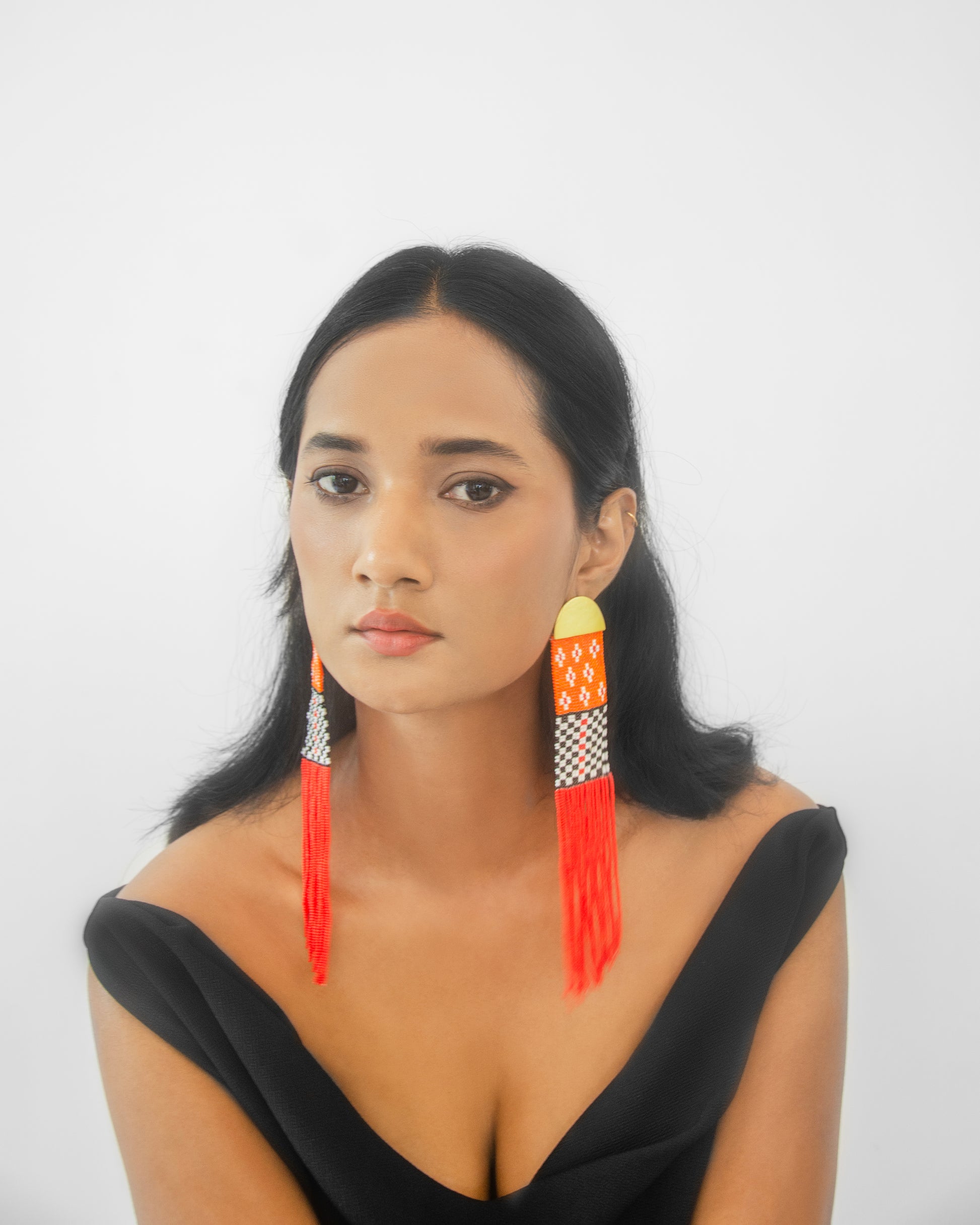 Wokha Long Earrings