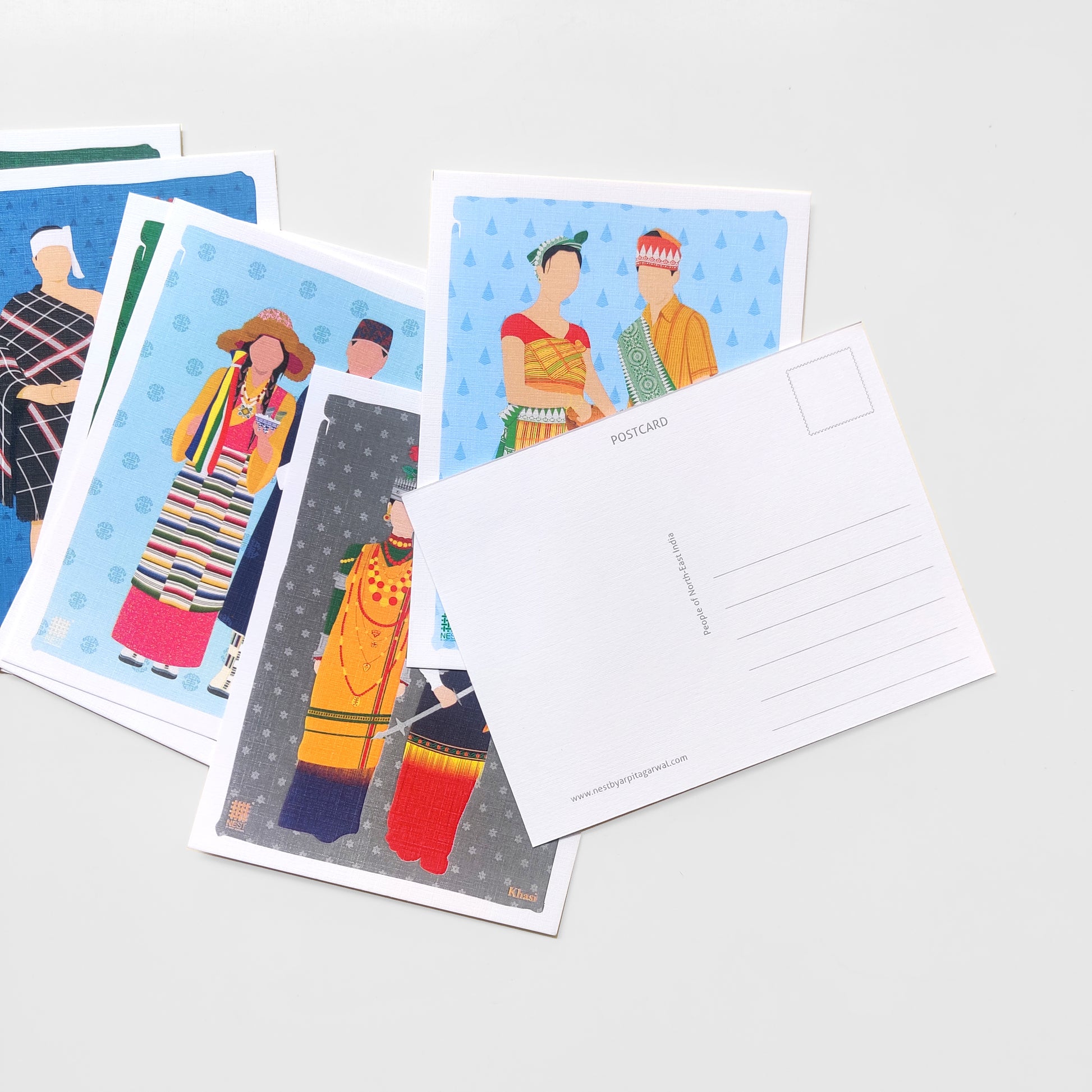 People of North-East India Collection Postcards - Set of 8