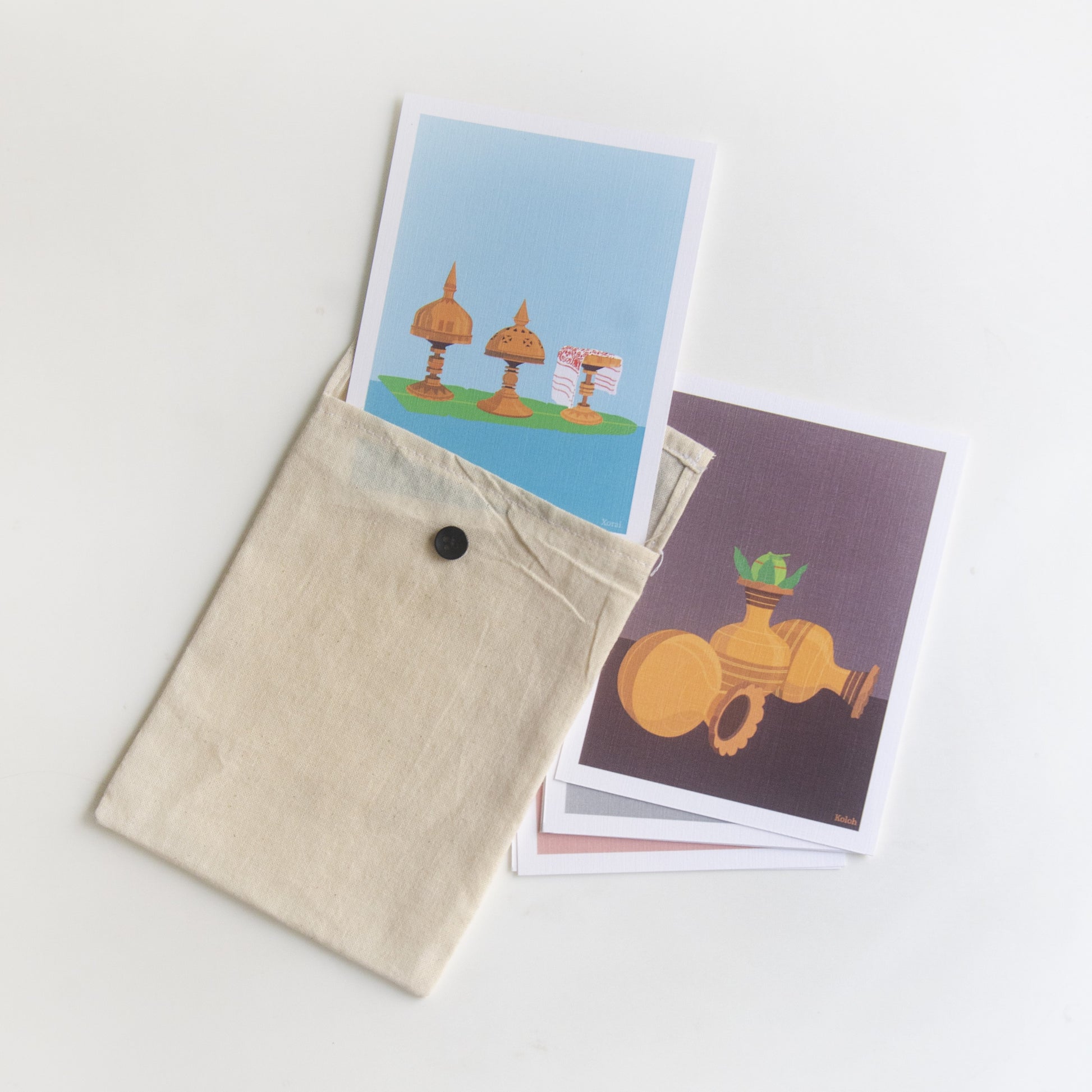 Objects of Assam Collection Postcards - Set of 8