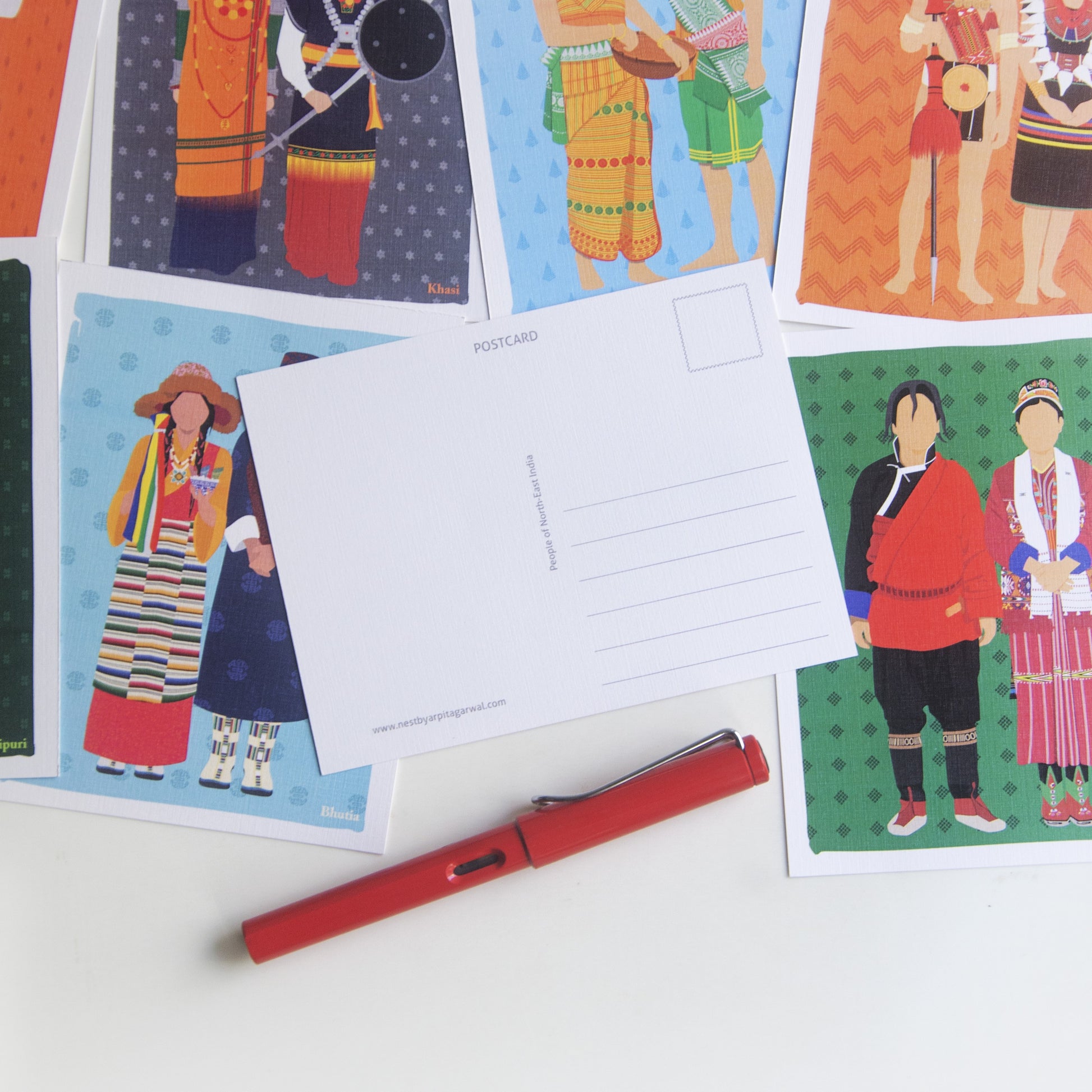 People of North-East India Collection Postcards - Set of 8