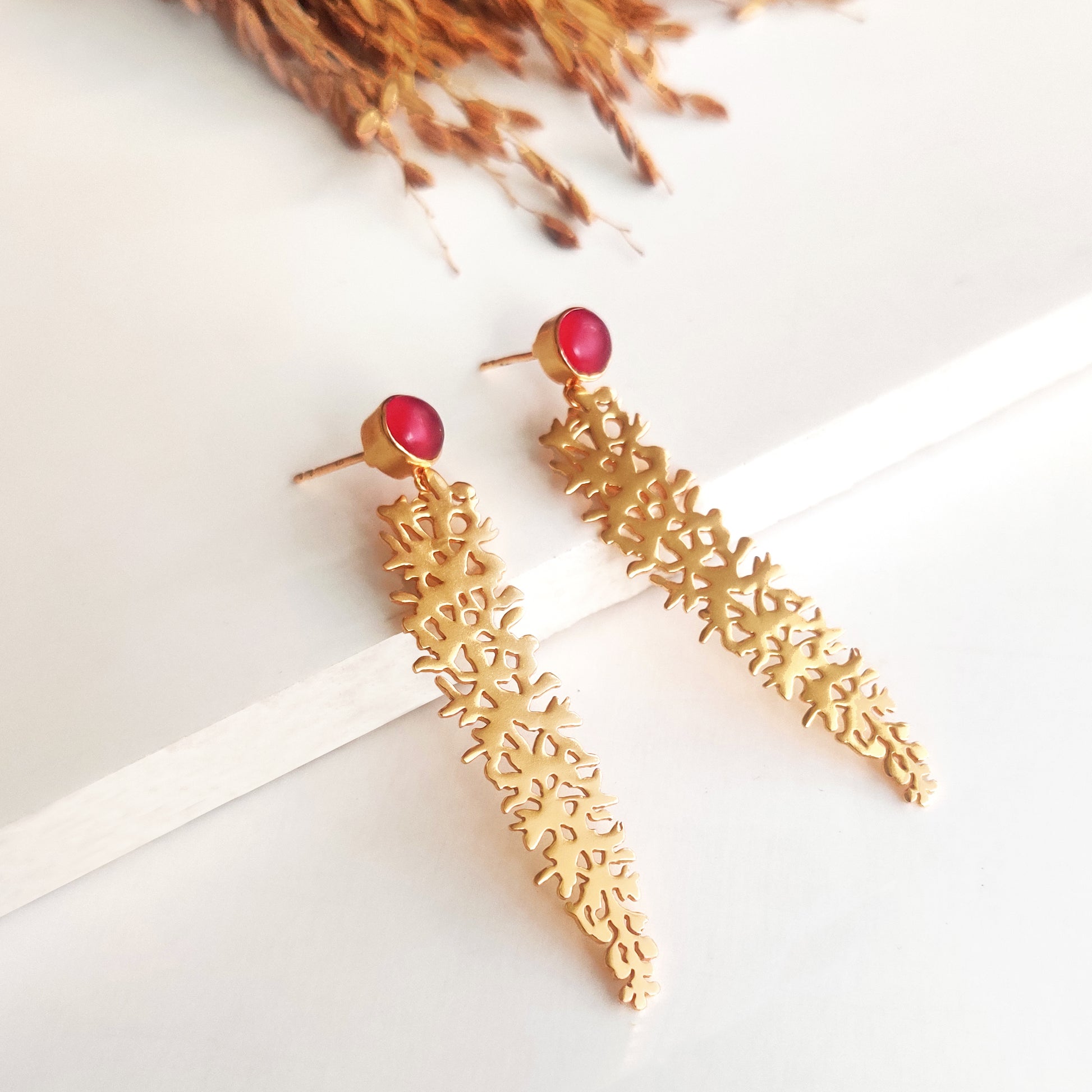assam earrings assam culture gold plated