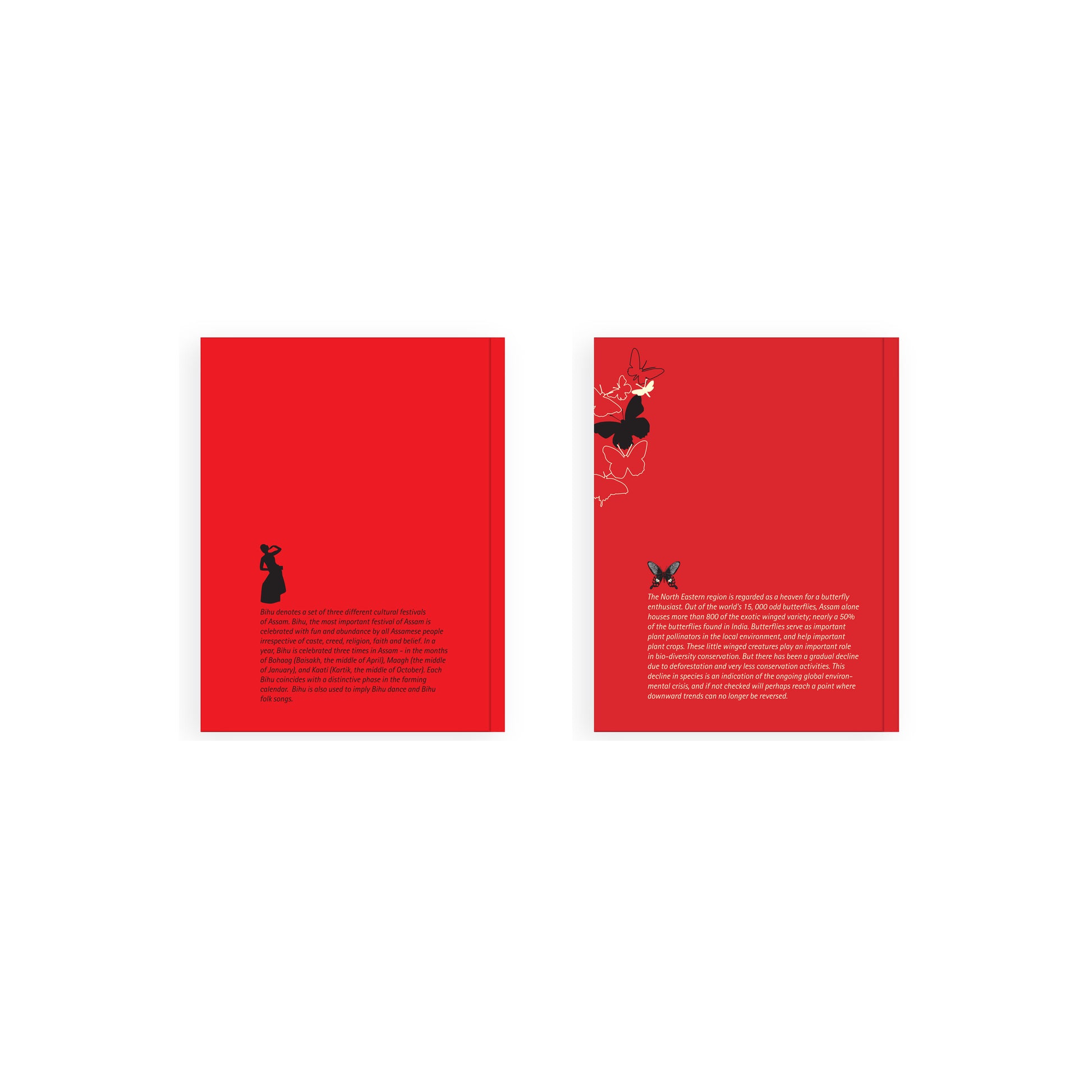 Inspired by Symbols of Assam Notebook (Small) - Set Two - Set of 2