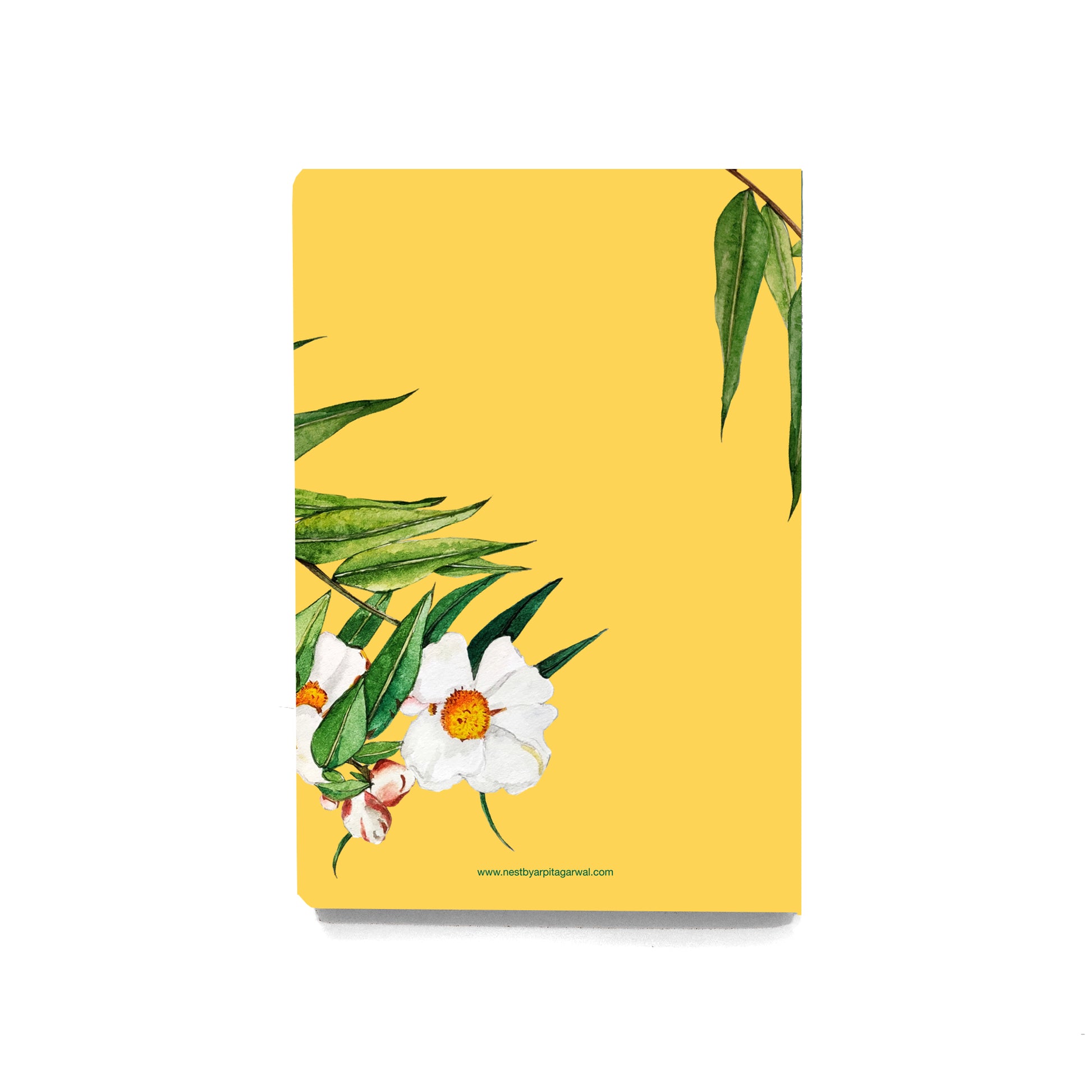 Botanical Indian Rose Chestnut Soft Cover Notebook