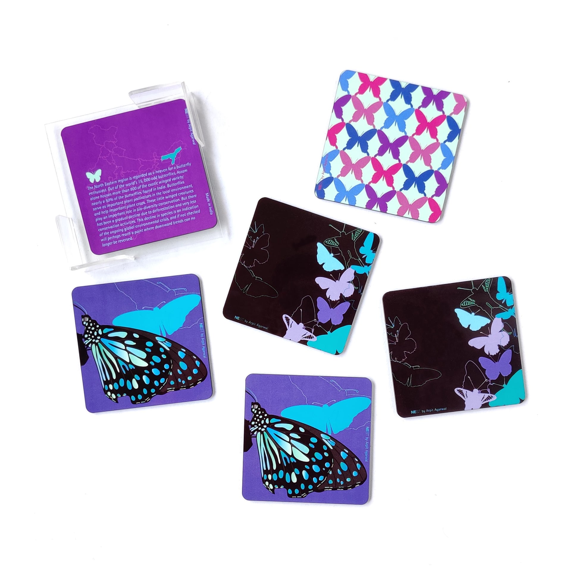 Butterfly Set 2 - Set of Six - NEST by Arpit Agarwal