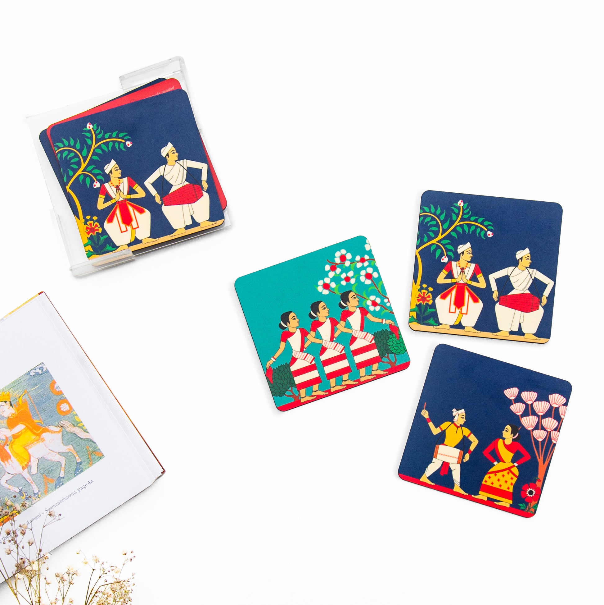 Chitra Katha Collection Coasters - Dances of Assam - Set of Six