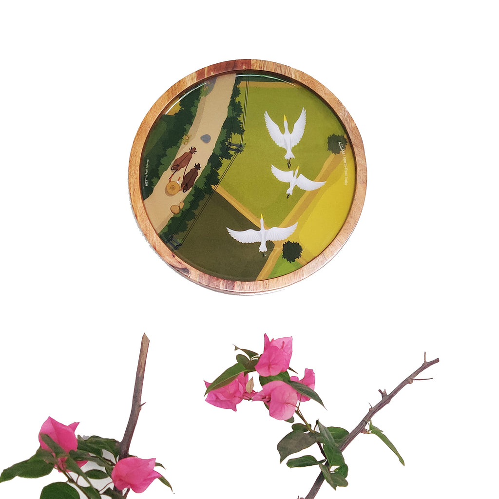 Bogoli of Assam Wooden Wall Decor Plate