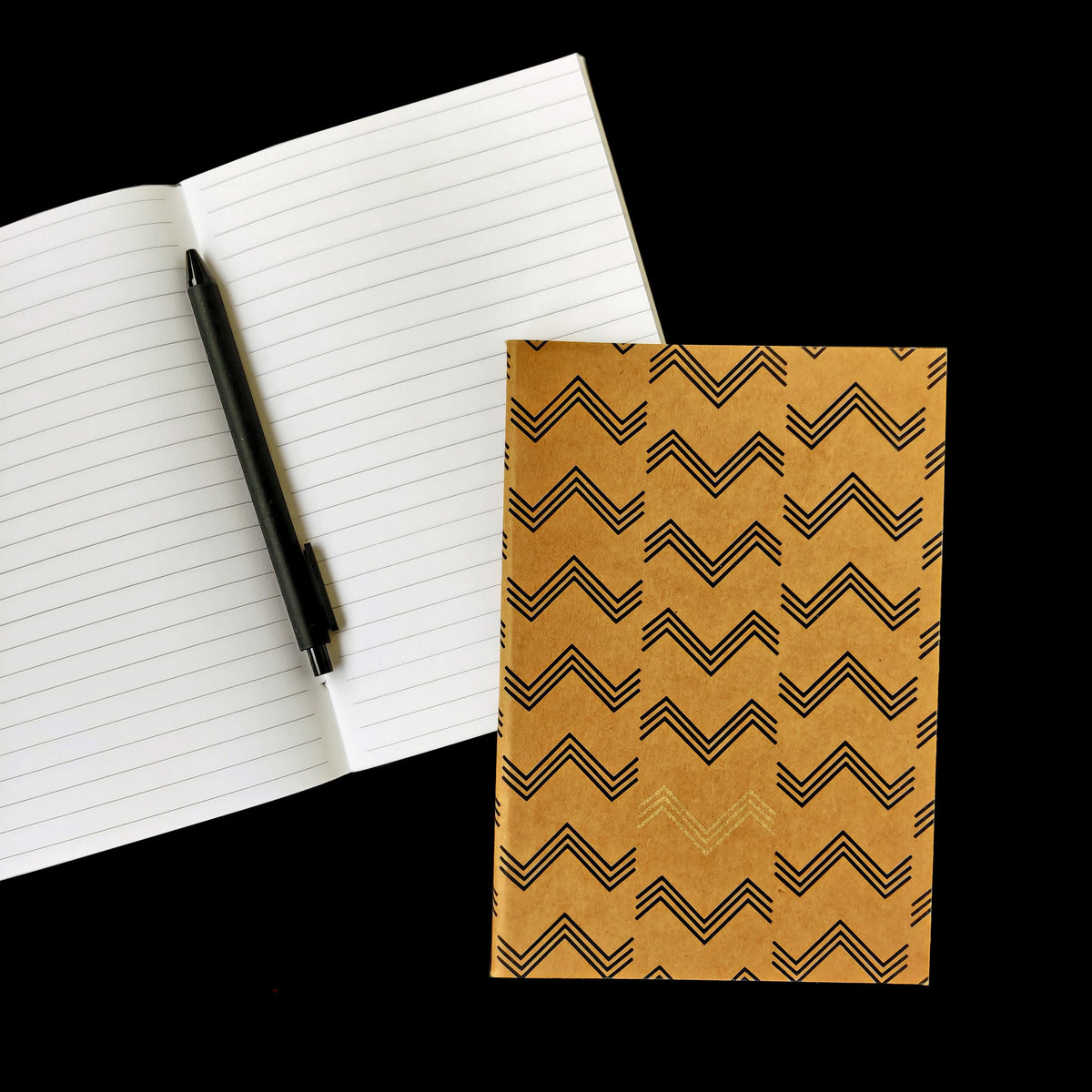 Konyak Gold Pattern Notebook - RULED - NEST by Arpit Agarwal