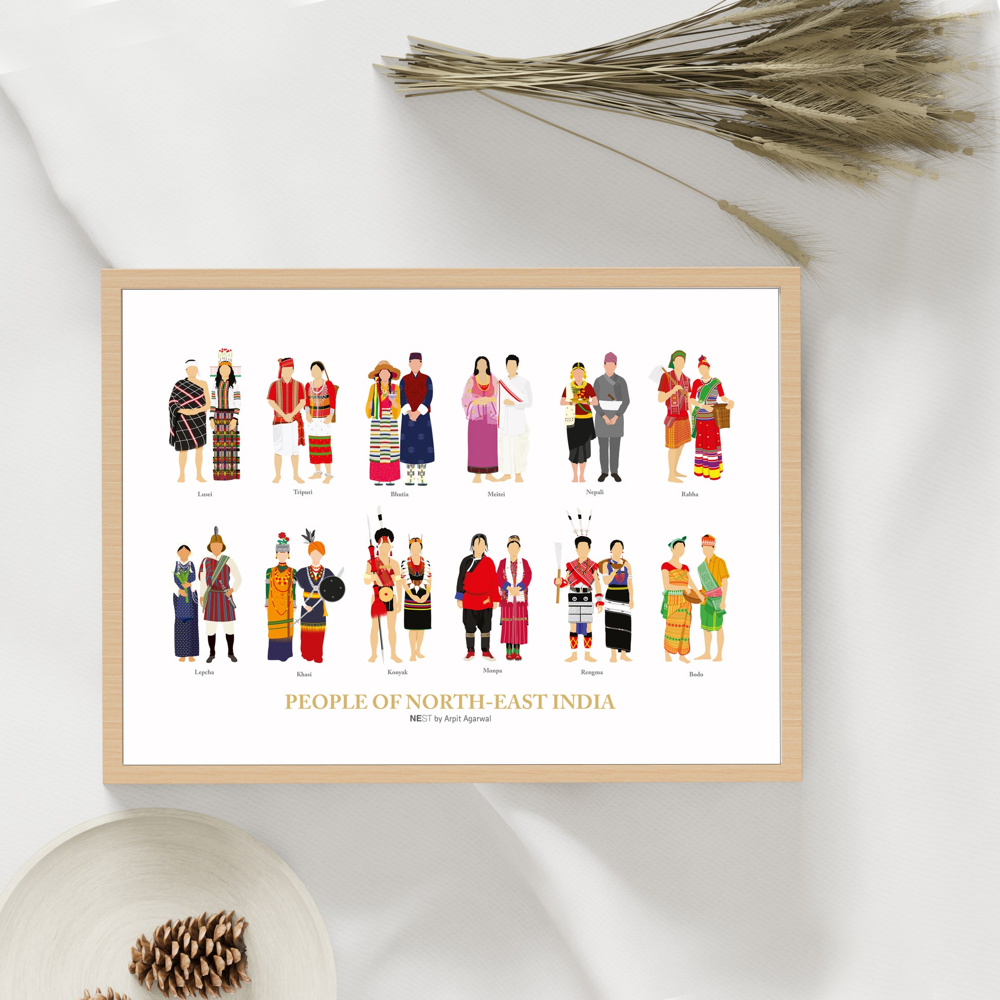 People of North-East India - Landscape - Art Print Only