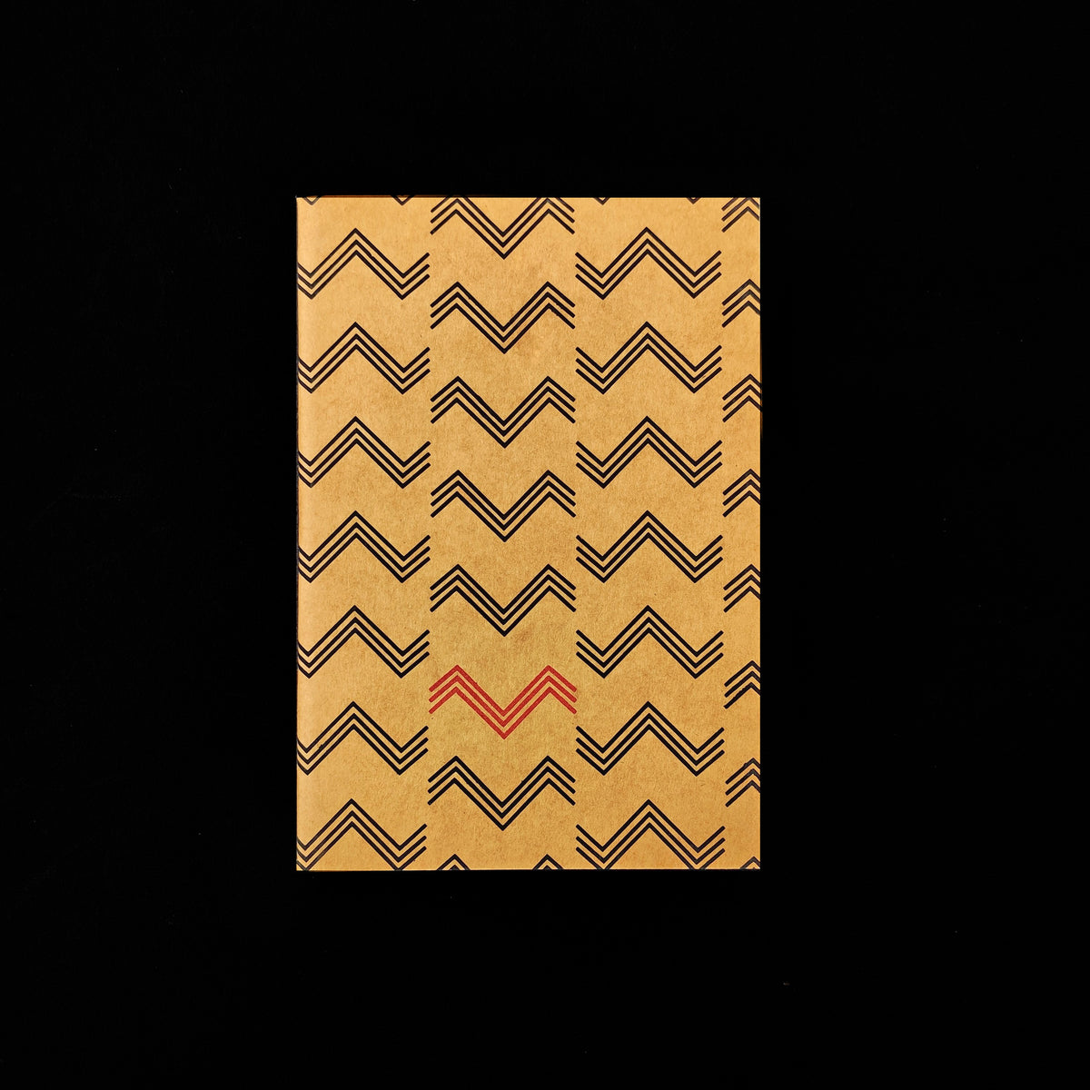 Konyak Red Pattern Notebook - RULED