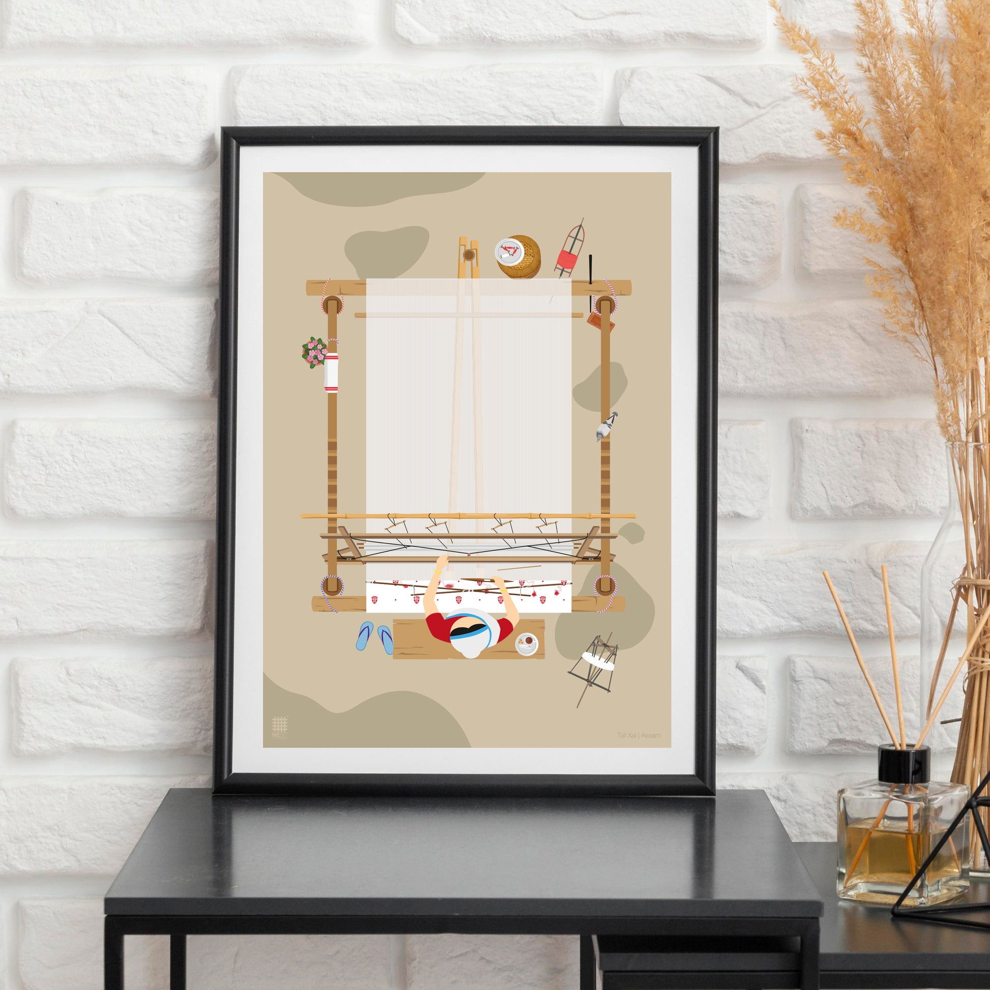 Assam Tat Xal Weaving - Art Print Only