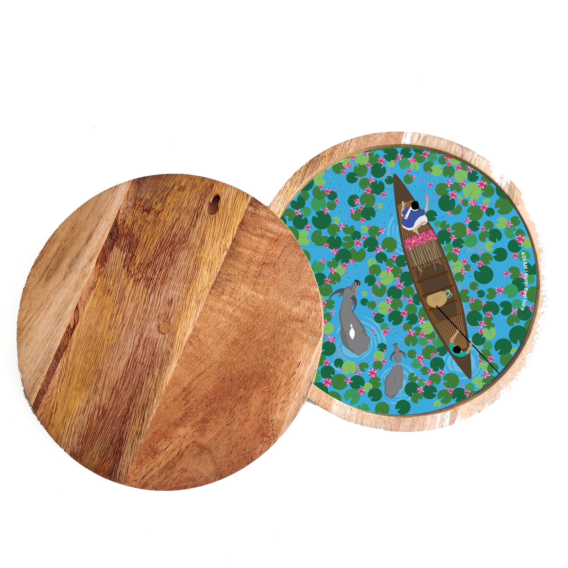 Assam Urpad Beel Wooden Wall Decor Plate