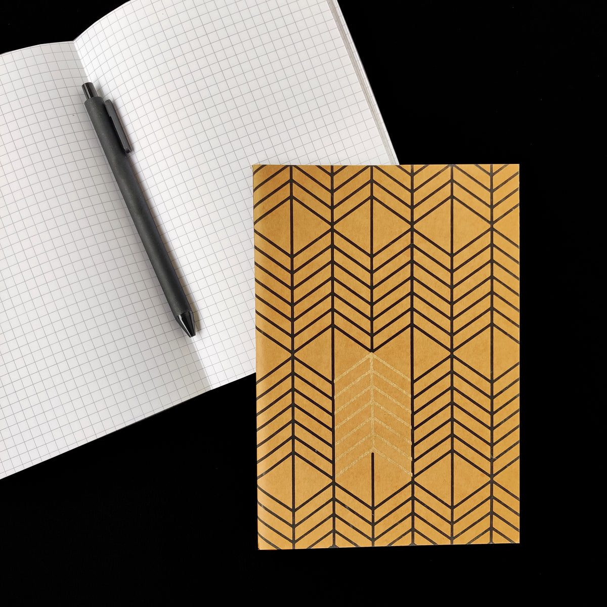 Konyak Gold Pattern Notebook - 2 - GRID - NEST by Arpit Agarwal
