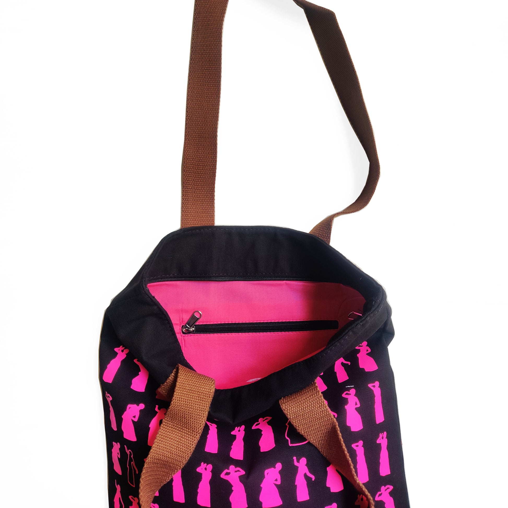 Assam Bihu Black Canvas Tote Bag - NEST by Arpit Agarwal