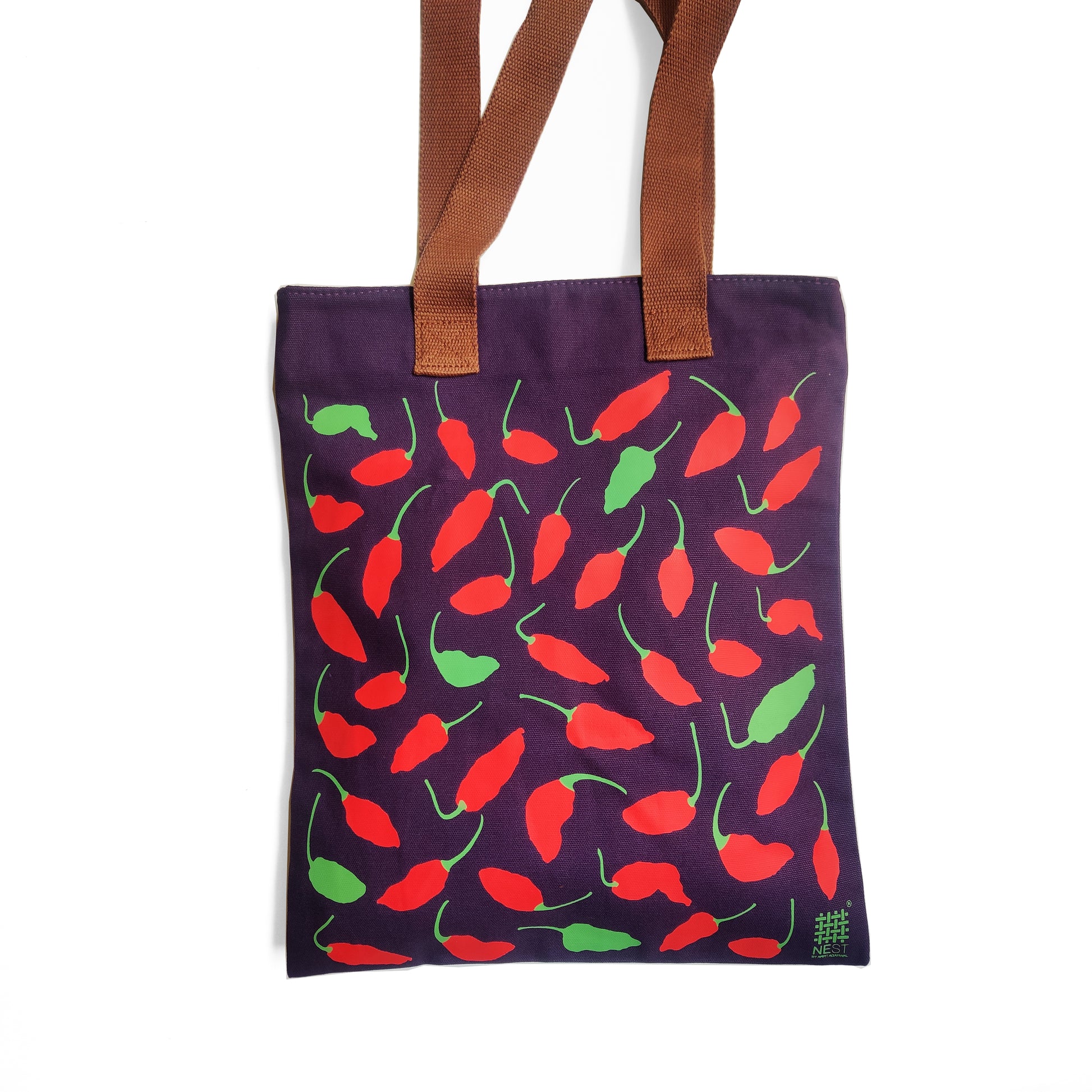 Nagaland Ghost Chilli Purple Canvas Tote Bag