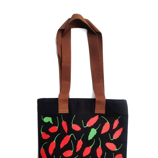 Nagaland Ghost Chilli Black Canvas Tote Bag - NEST by Arpit Agarwal