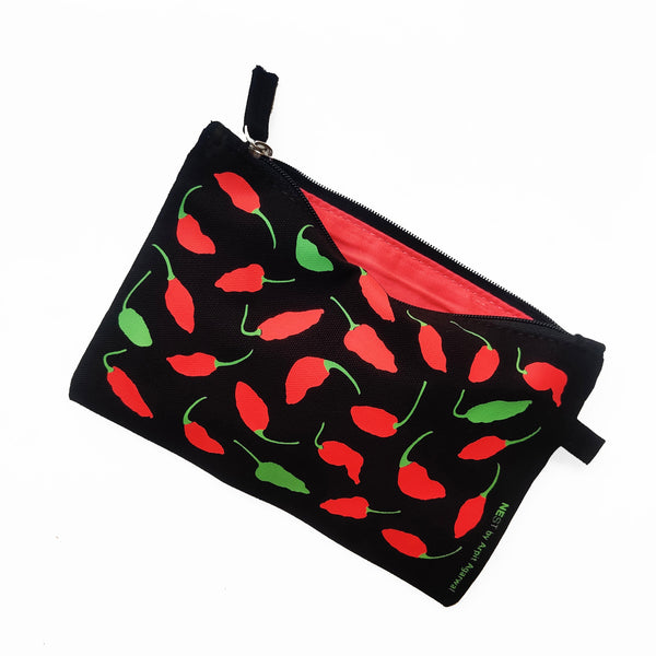 Nagaland Ghost Chilli Canvas Utility Pouch - Black