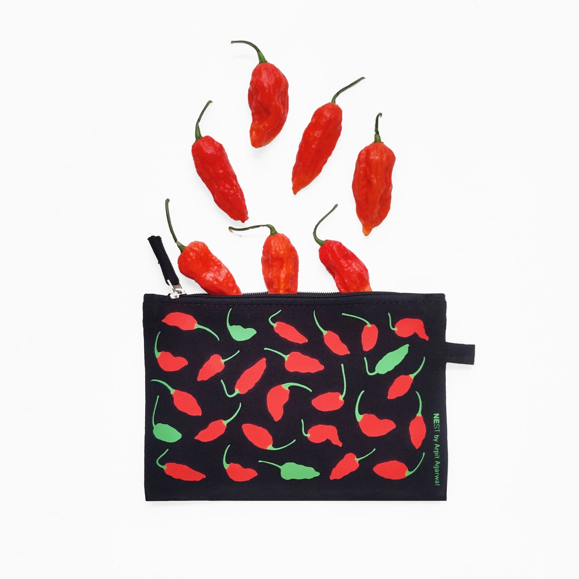 Nagaland Ghost Chilli Canvas Utility Pouch - Black