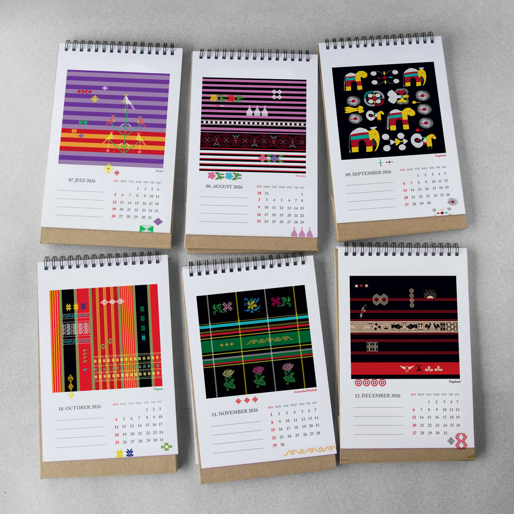 Textiles of North-East India 2026 Desk Calendar