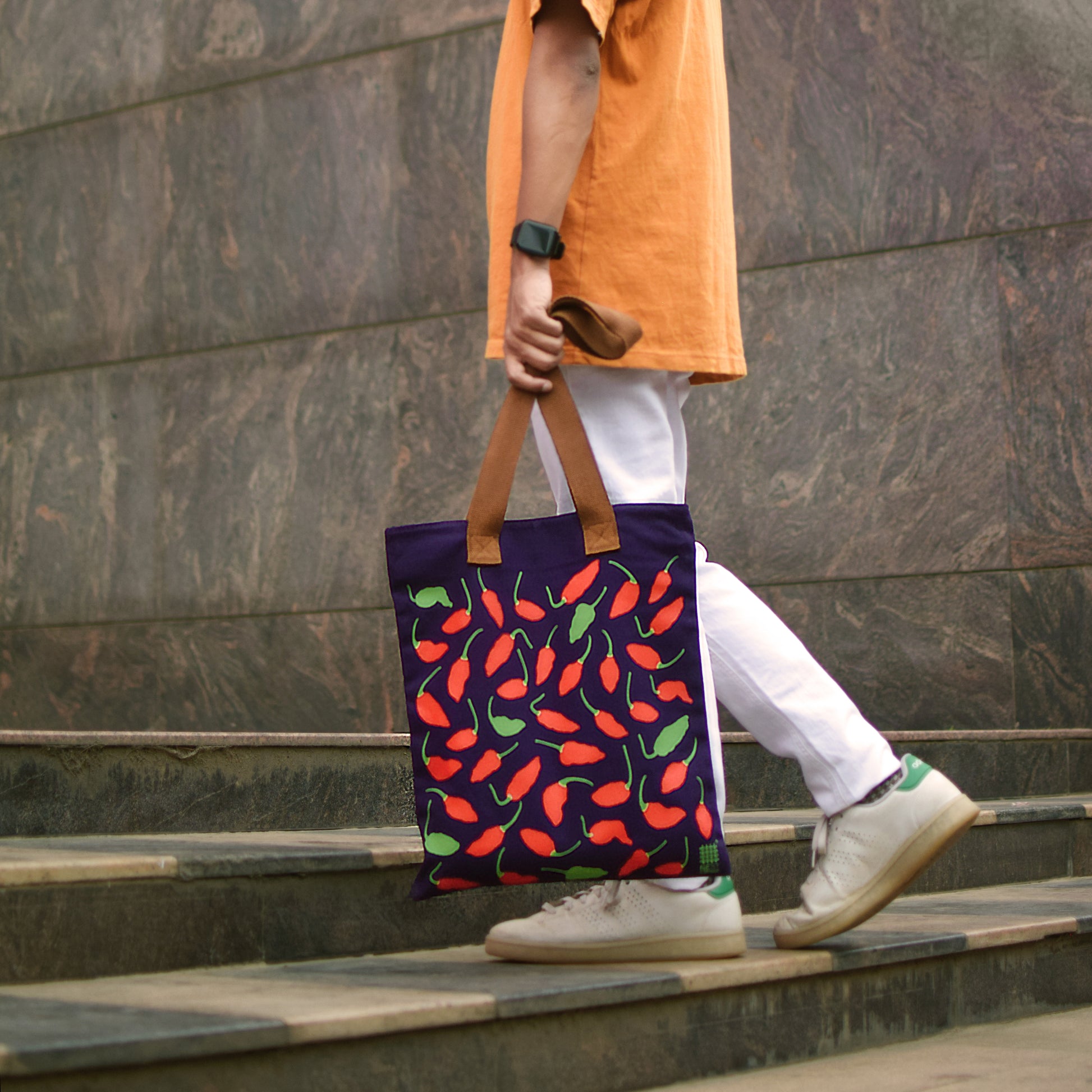 Nagaland Ghost Chilli Purple Canvas Tote Bag
