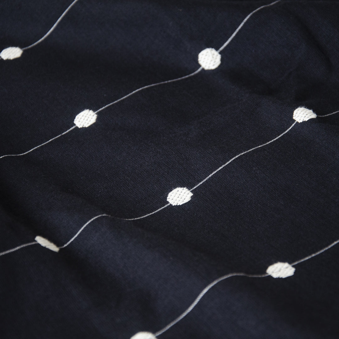 Onyx Black Kamakhya Inspired Cotton Stole - NEST by Arpit Agarwal