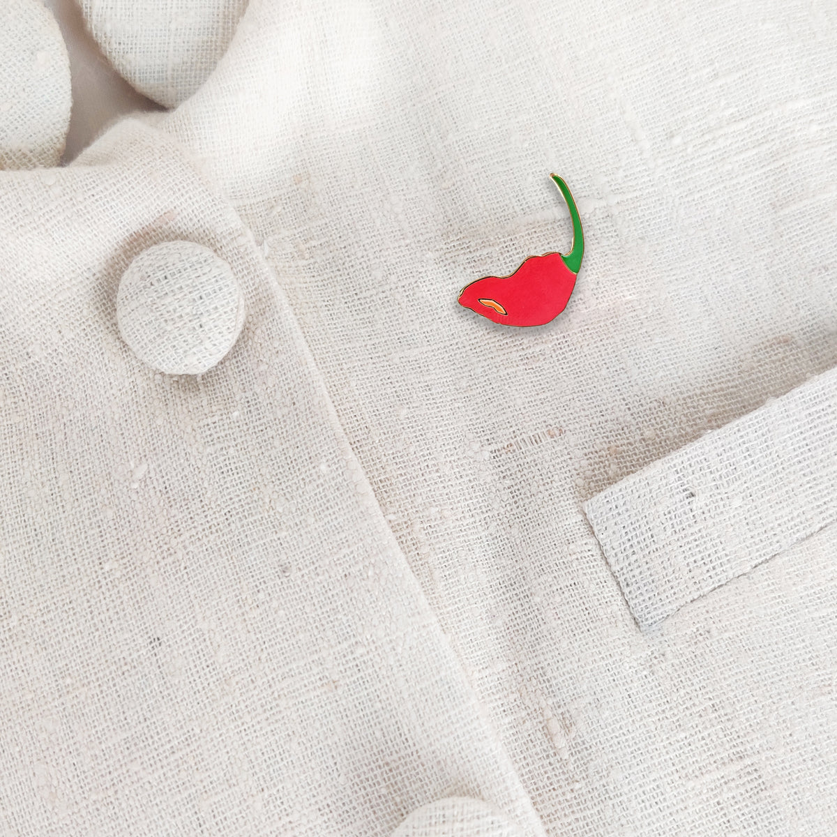 Bhut Jolokia Lapel Pin - NEST by Arpit Agarwal