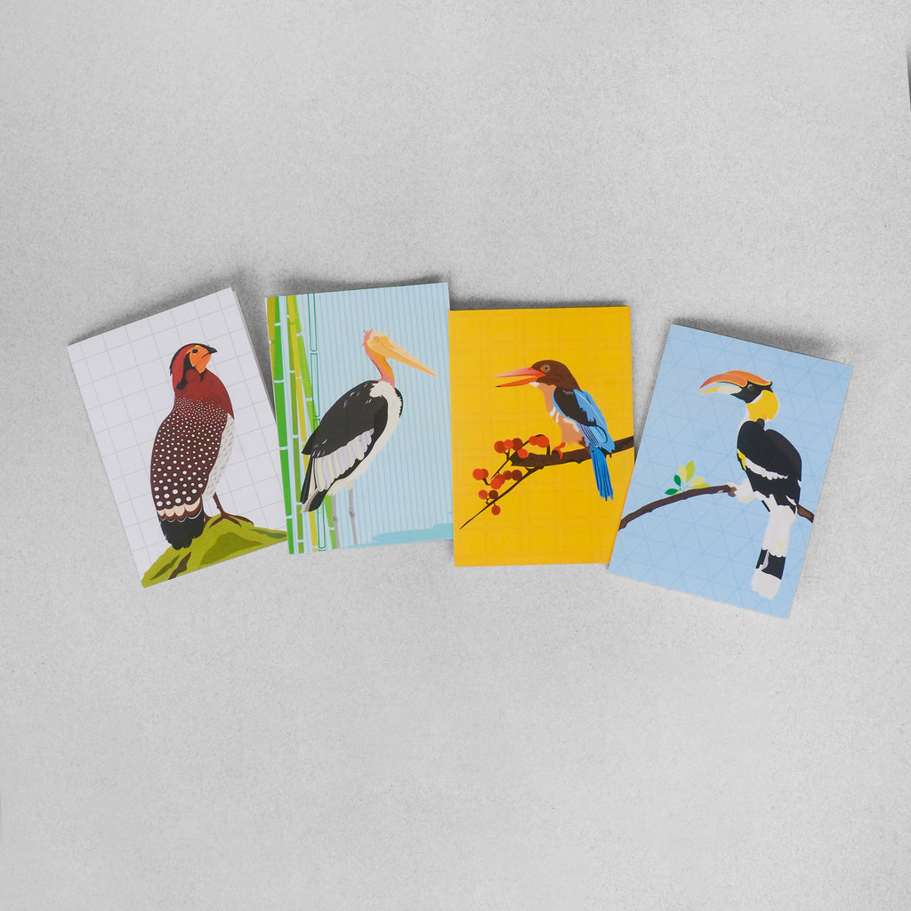 Birds of North-East India Greeting Cards - Set of 4 - NEST by Arpit Agarwal
