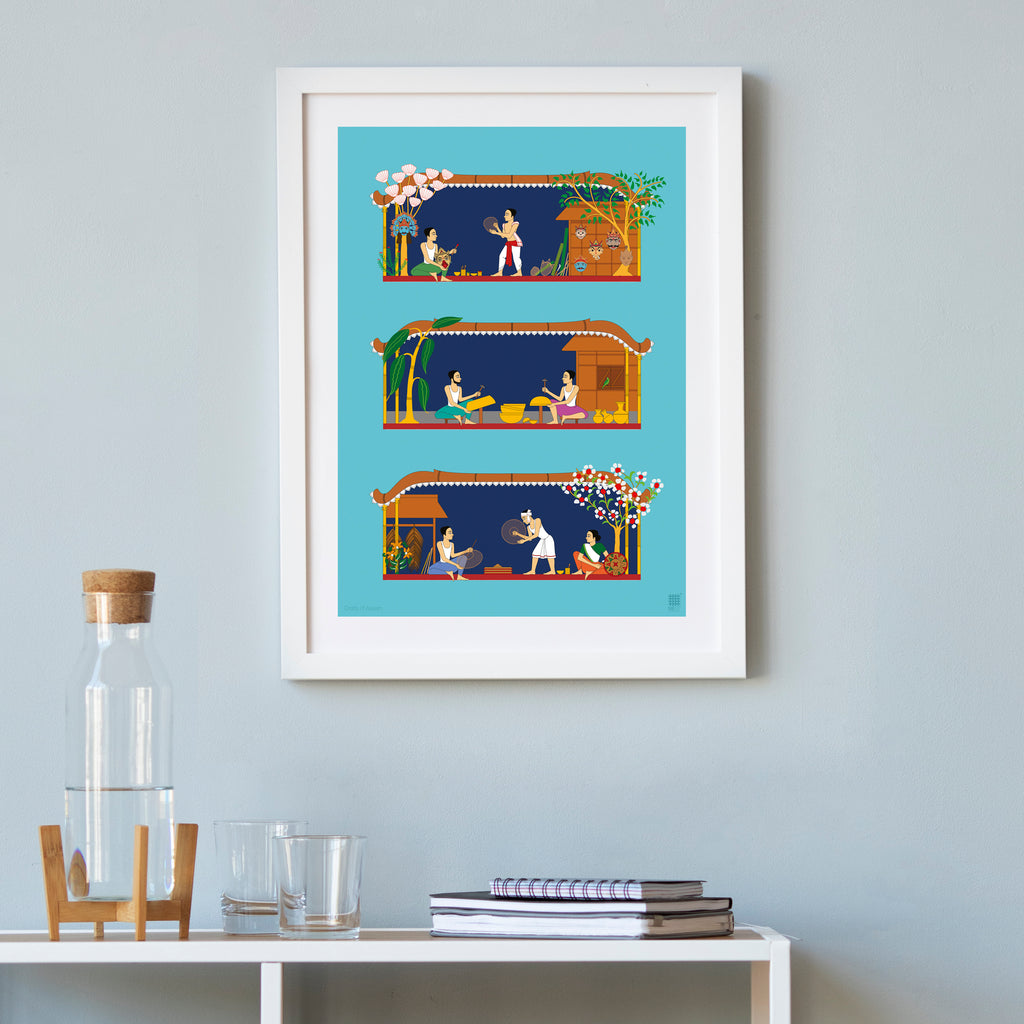 Chitra Katha - Crafts of Assam - Art Print Only