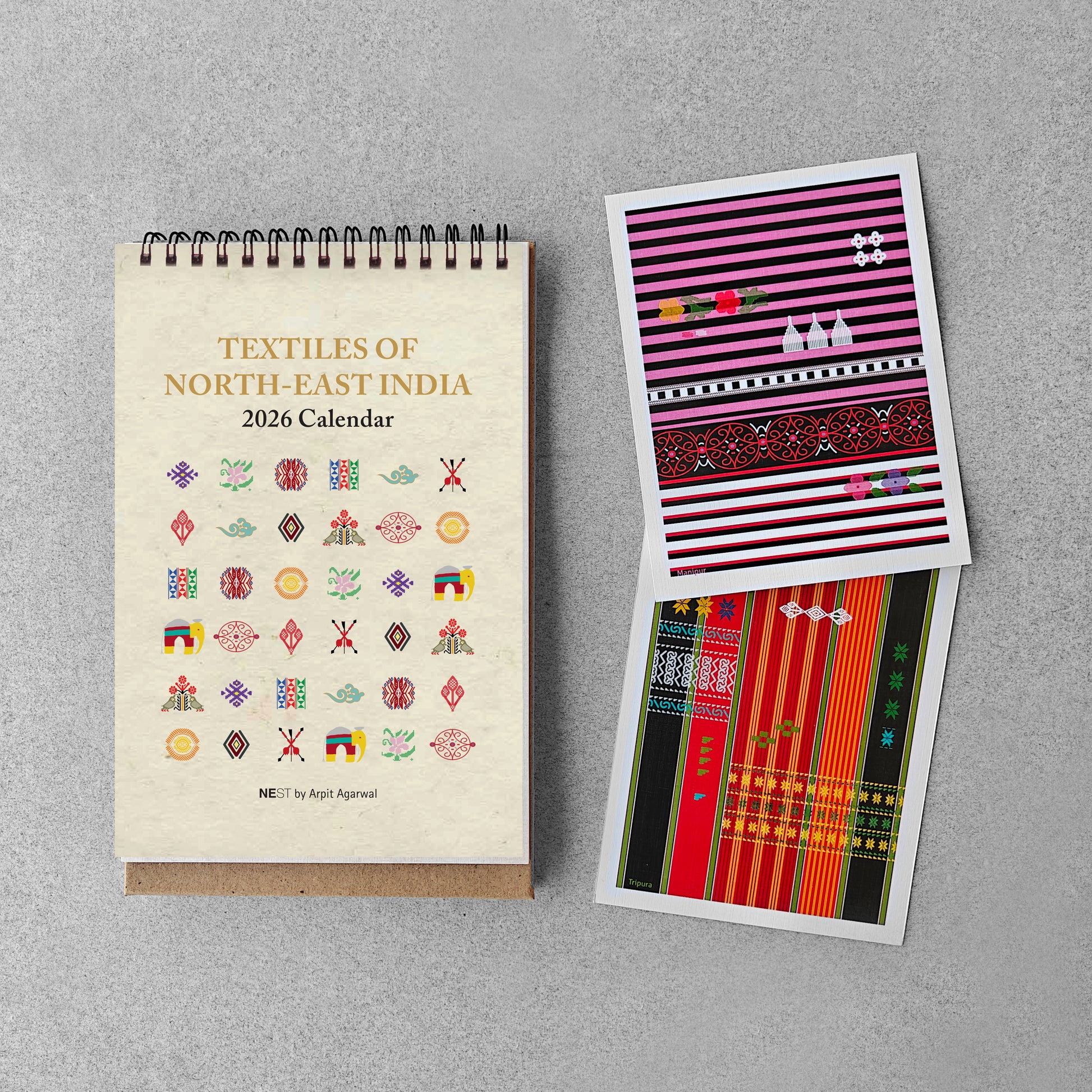 Textiles of North-East India 2026 Desk Calendar