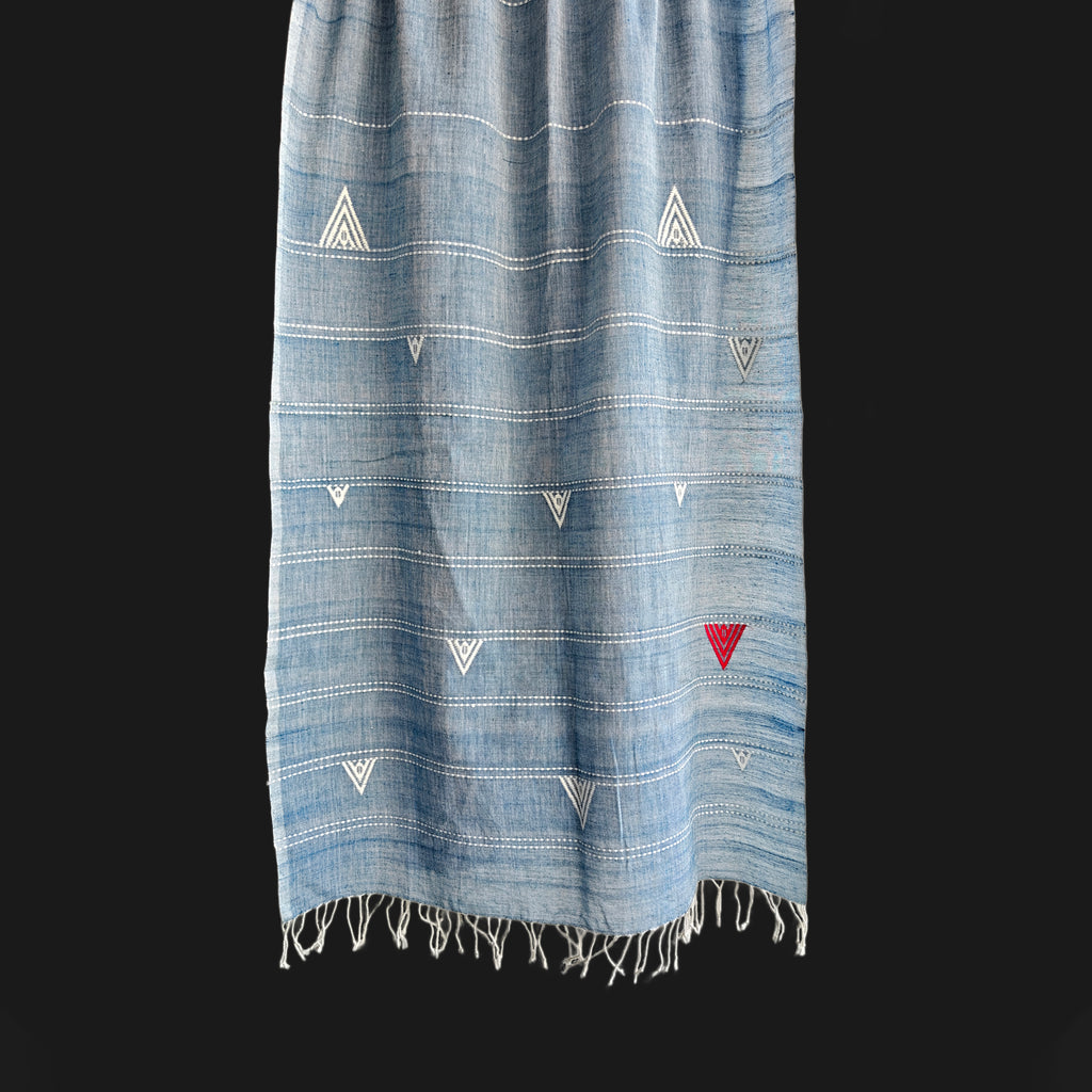 Sky Blue Konyak Inspired Cotton Stole