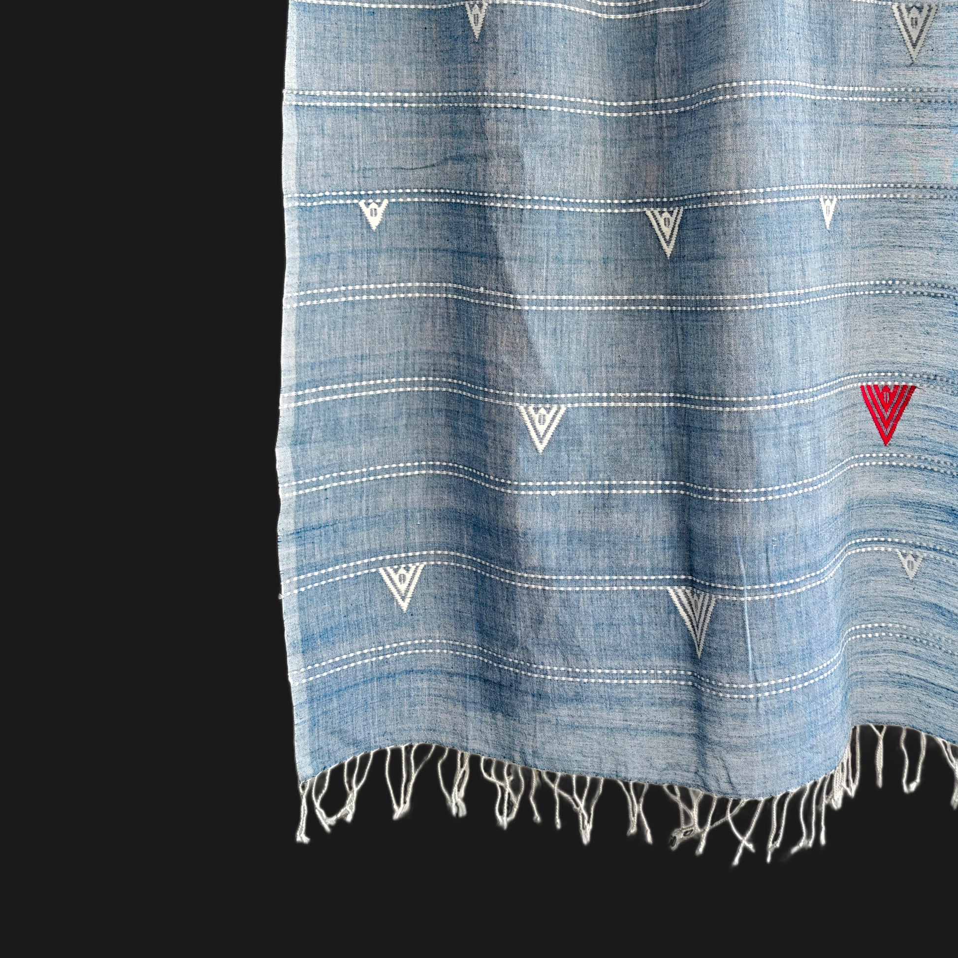 Sky Blue Konyak Inspired Cotton Stole