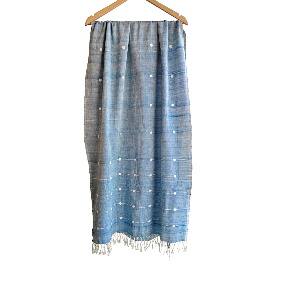 Sky Blue Kamakhya Inspired Cotton Stole - NEST by Arpit Agarwal