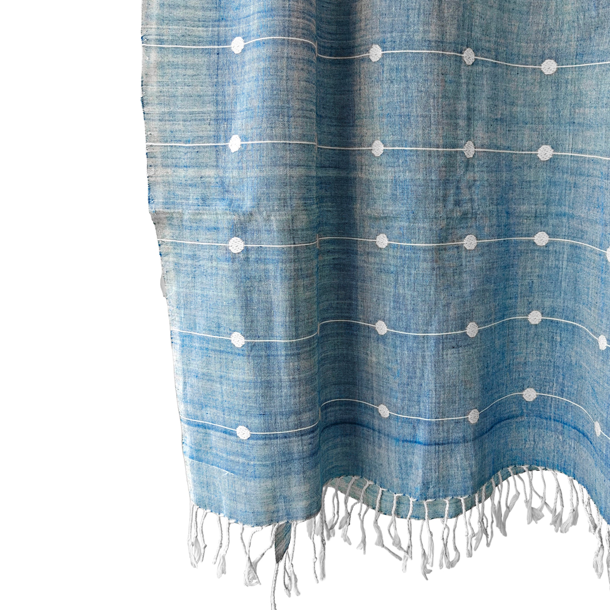 Sky Blue Kamakhya Inspired Cotton Stole - NEST by Arpit Agarwal