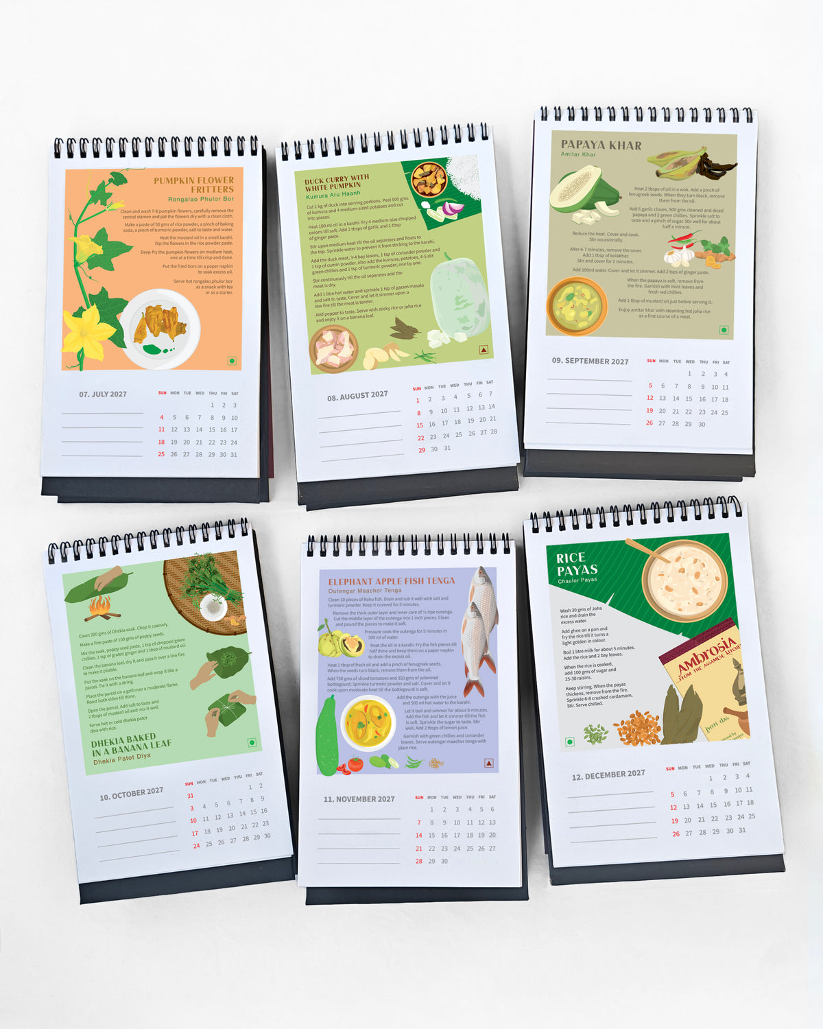 Recipes from Assam 2027 Desk Calendar