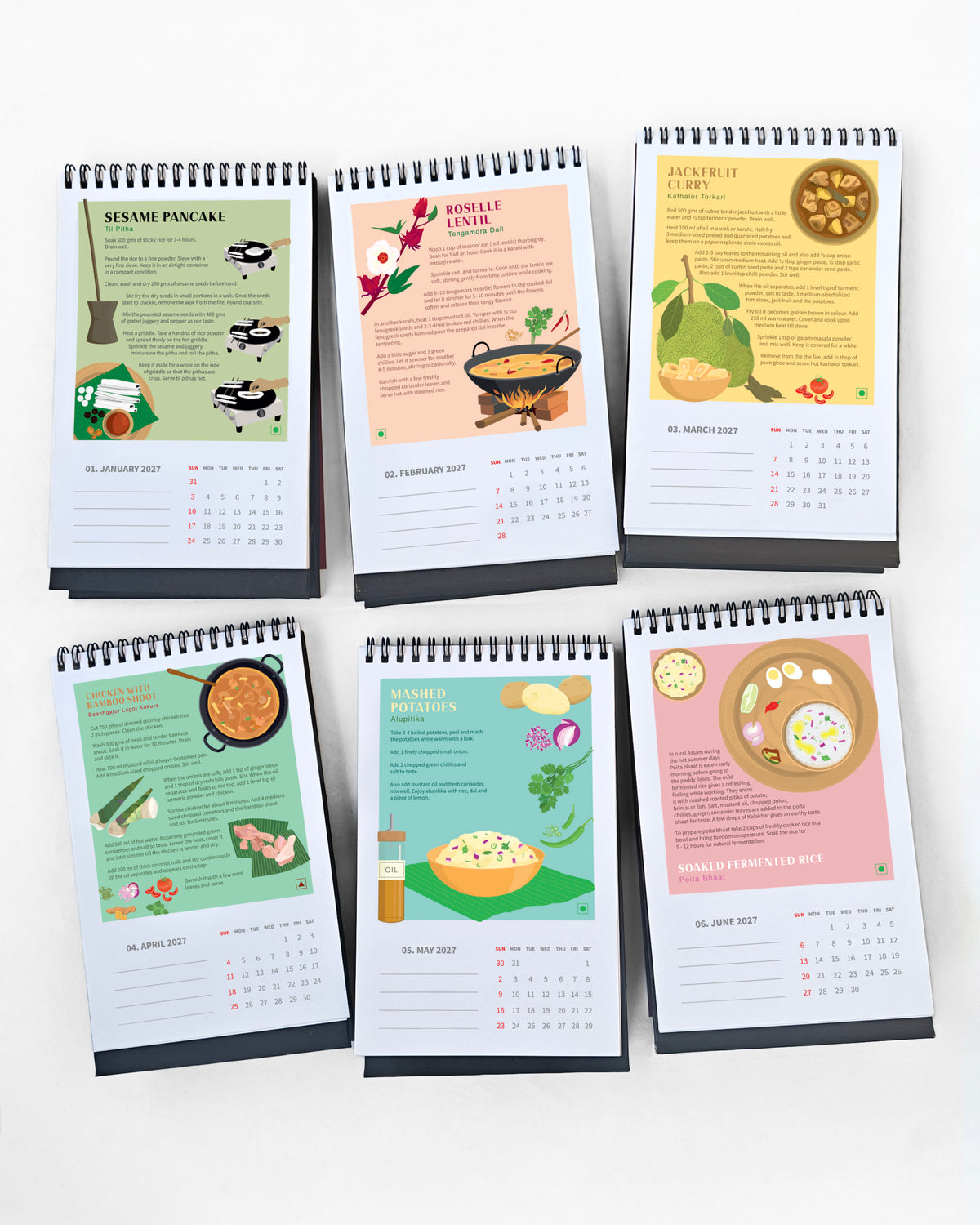 Recipes from Assam 2027 Desk Calendar