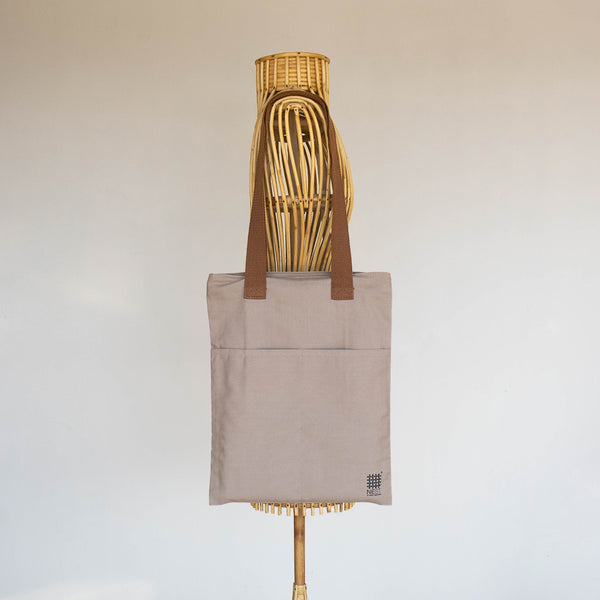 Assam's Iconic Symbols Light Brown Canvas Tote Bag