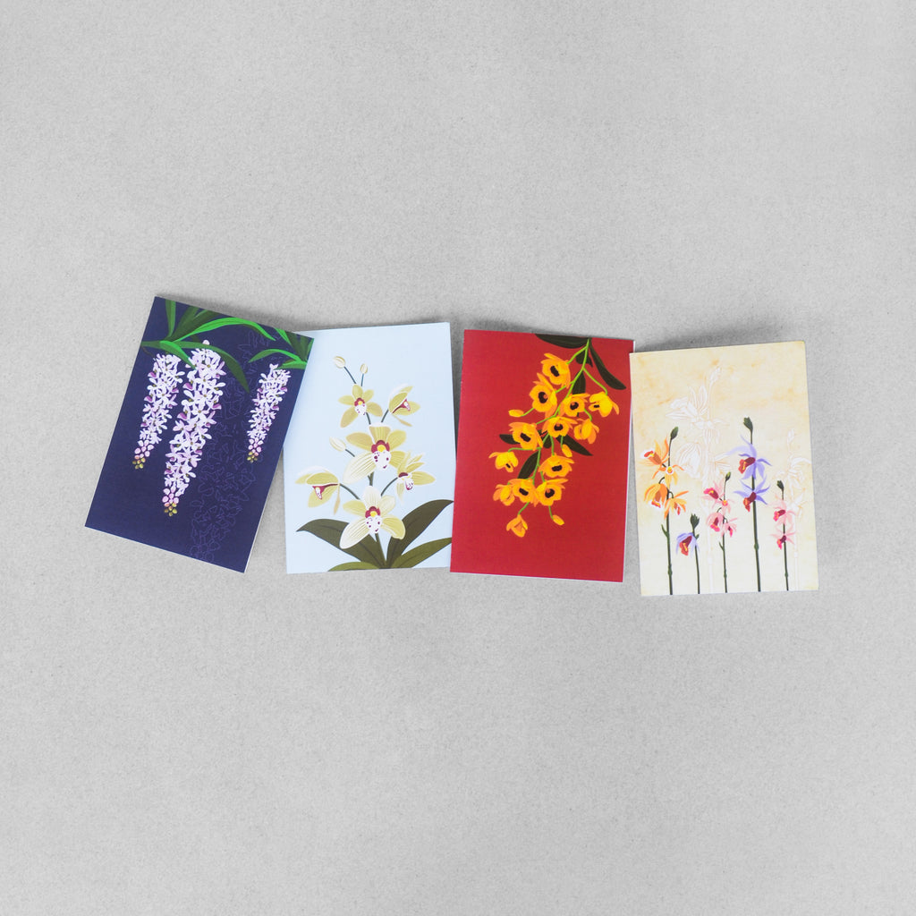 North-East Orchids Collection Greeting Cards - Set of 4 - NEST by Arpit Agarwal
