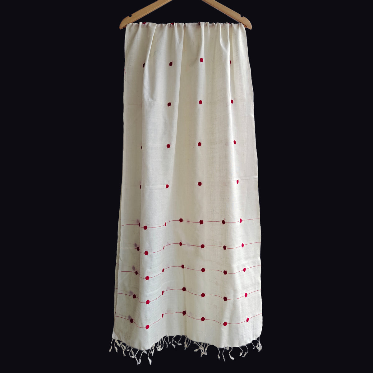 Pearl White Kamakhya Inspired Cotton Stole