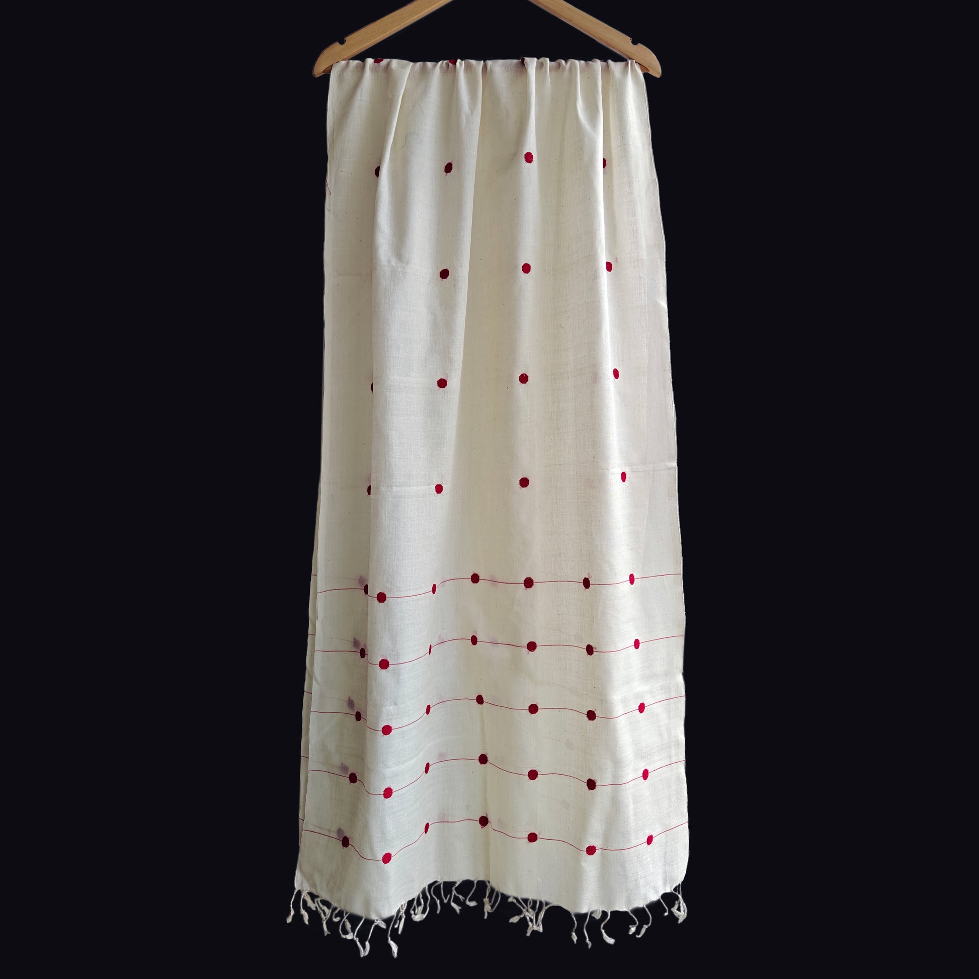 Pearl White Kamakhya Inspired Cotton Stole