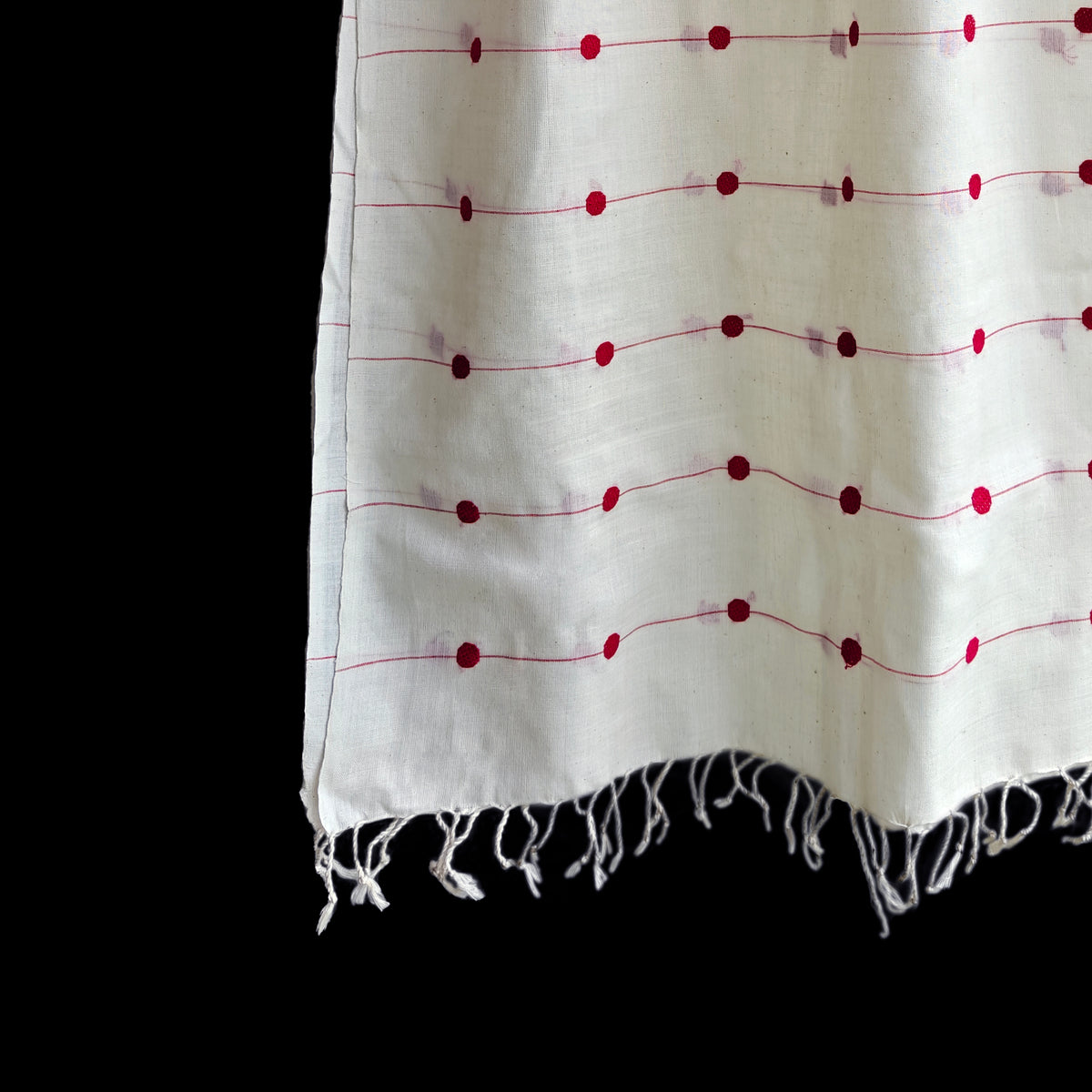 Pearl White Kamakhya Inspired Cotton Stole