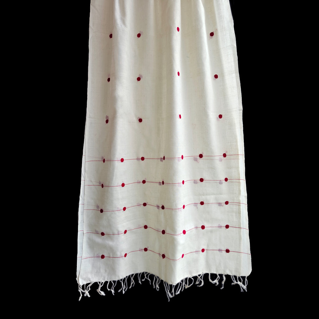Pearl White Kamakhya Inspired Cotton Stole