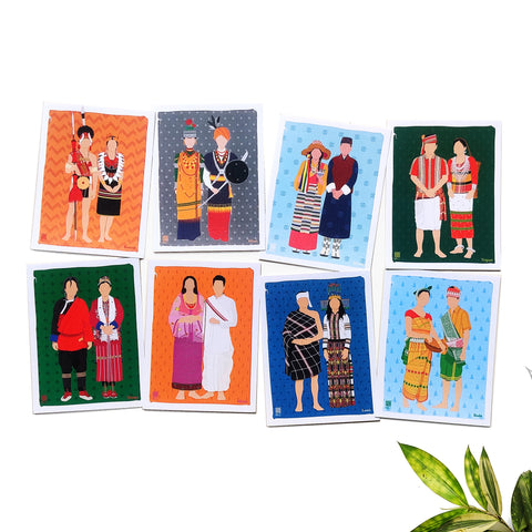 People of North-East India Collection Postcards - Set of 8