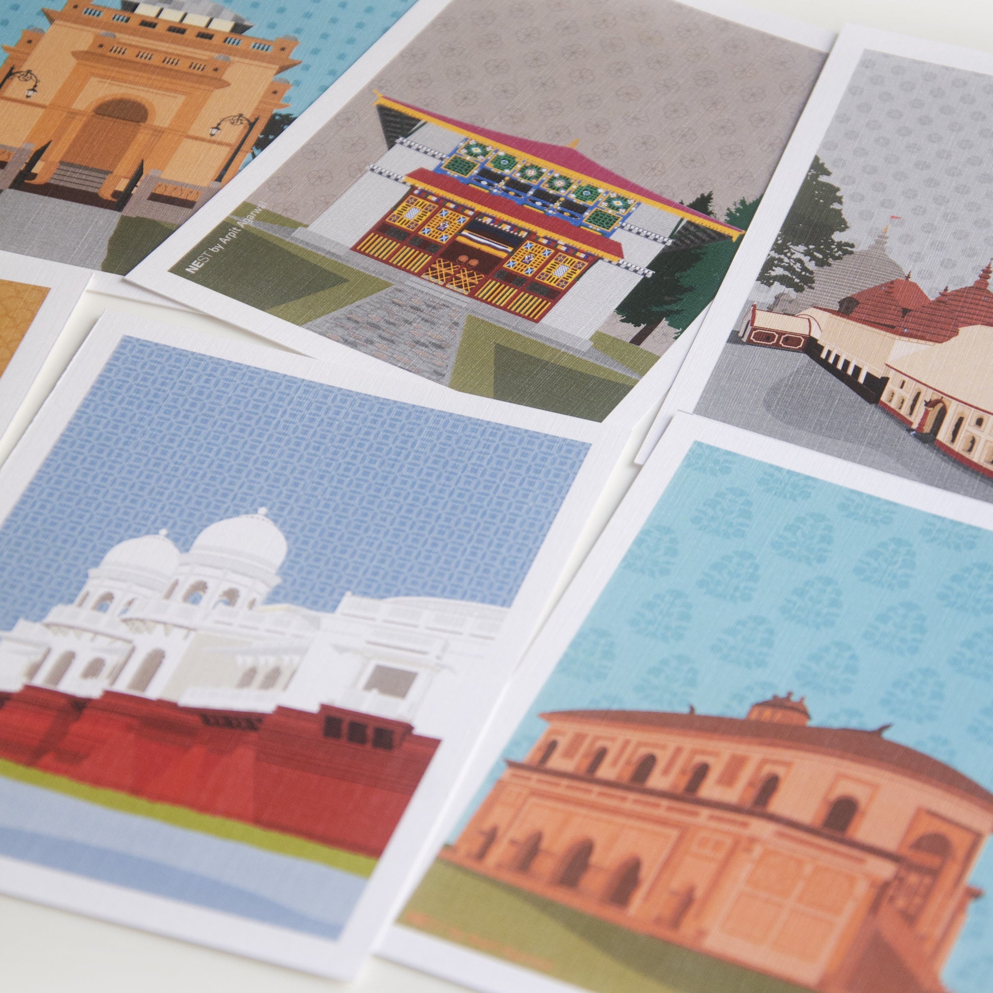 North-East Monument Collection Postcards - Set of 8